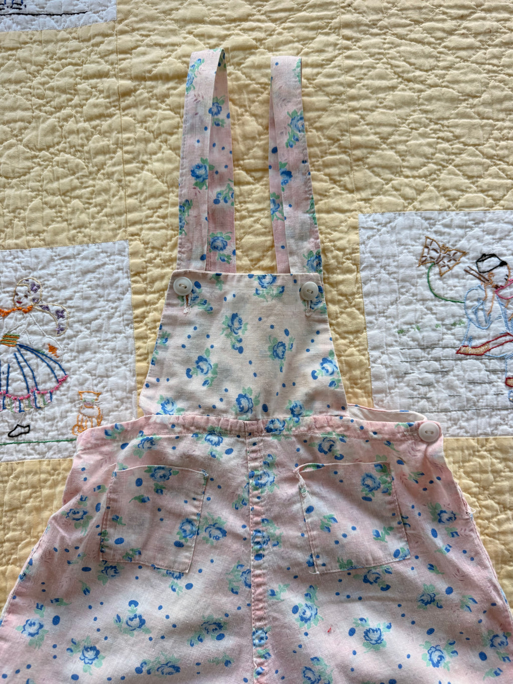 1940s flour sack overalls