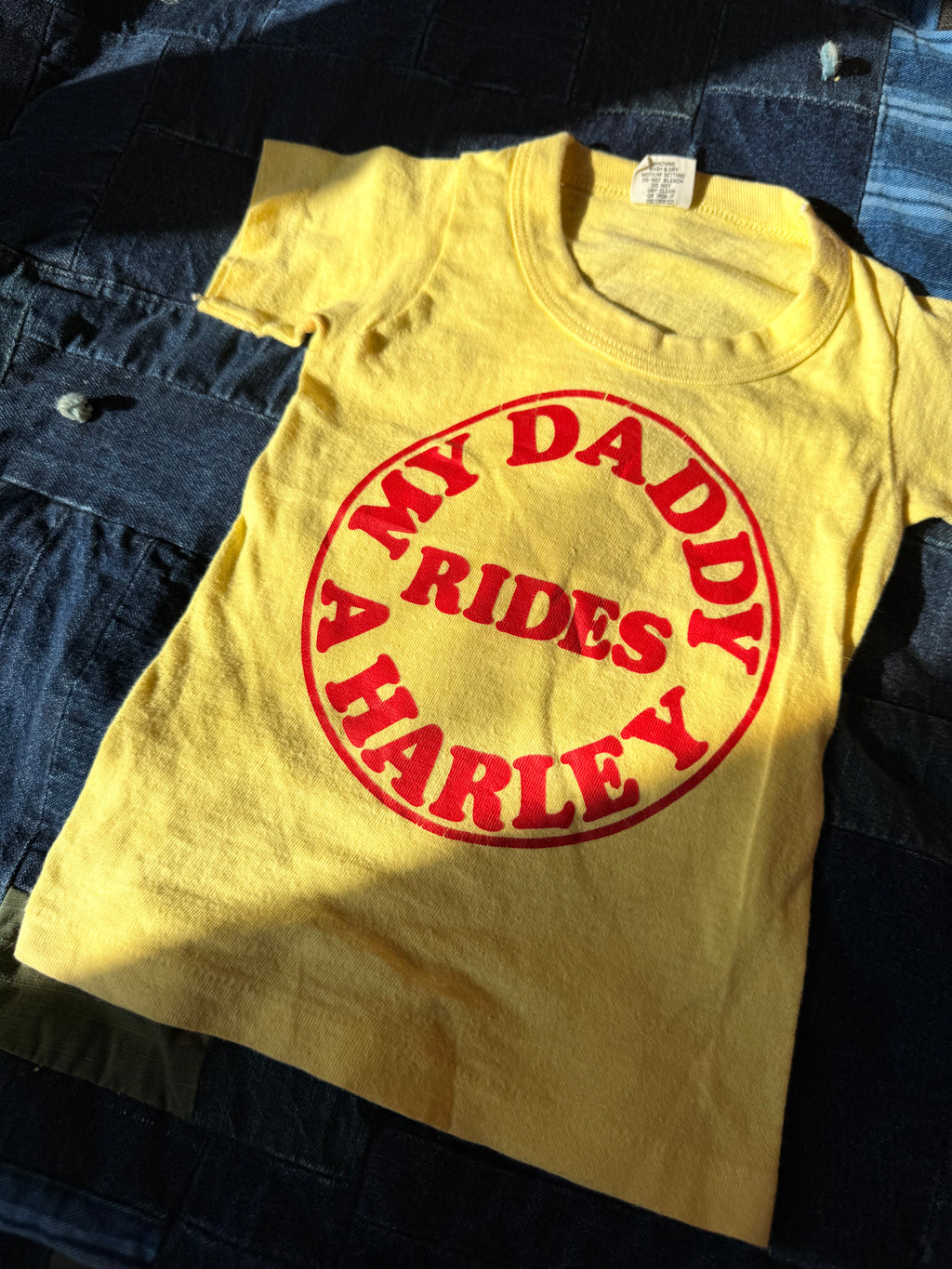1970s ‘my daddy rides a harley’ t shirt