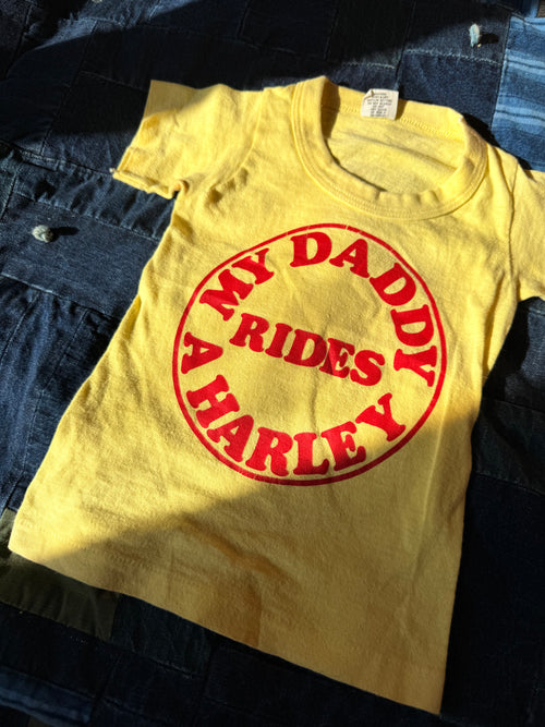 1970s ‘my daddy rides a harley’ t shirt