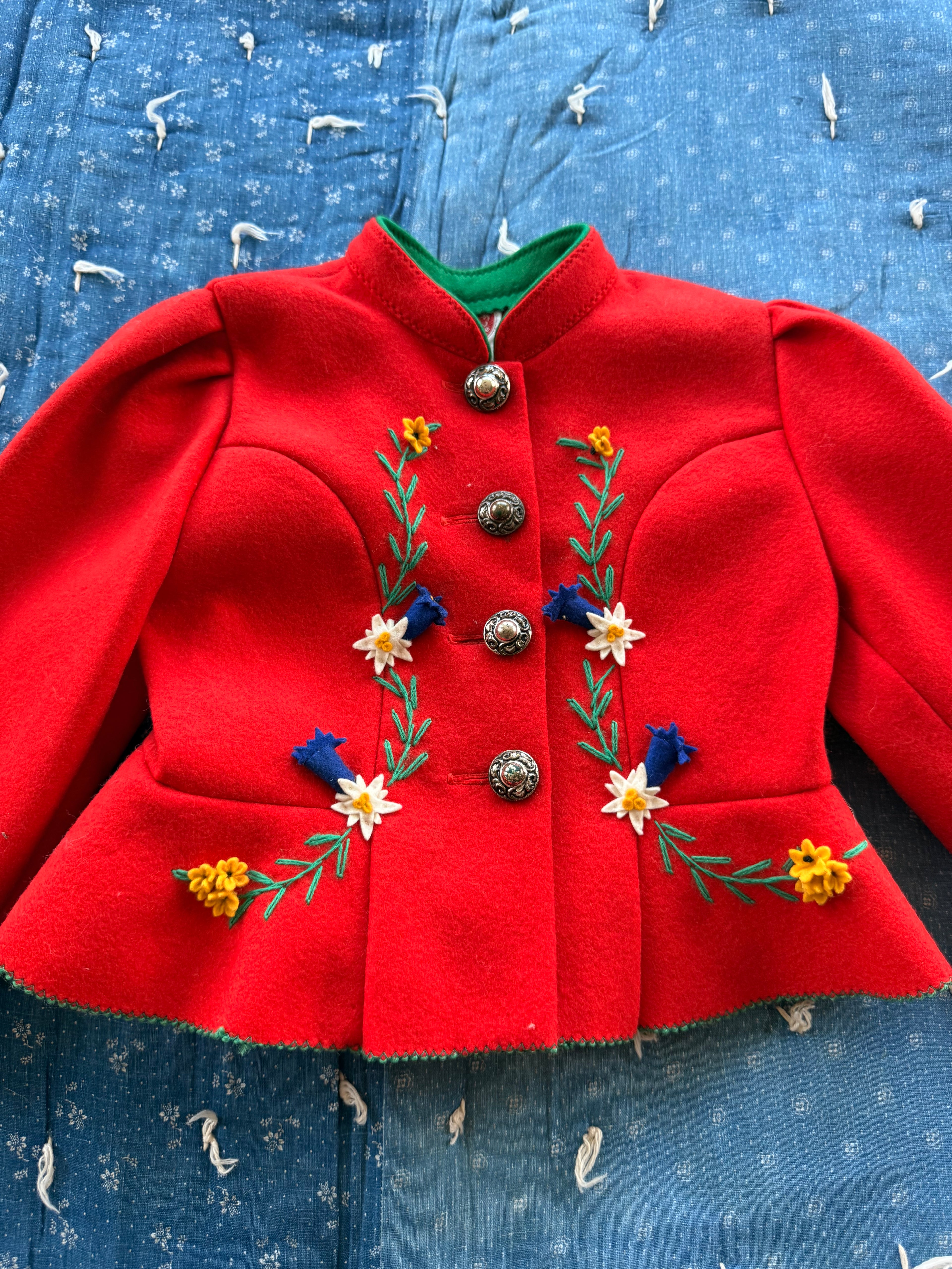 1950s austrian wool skirt set