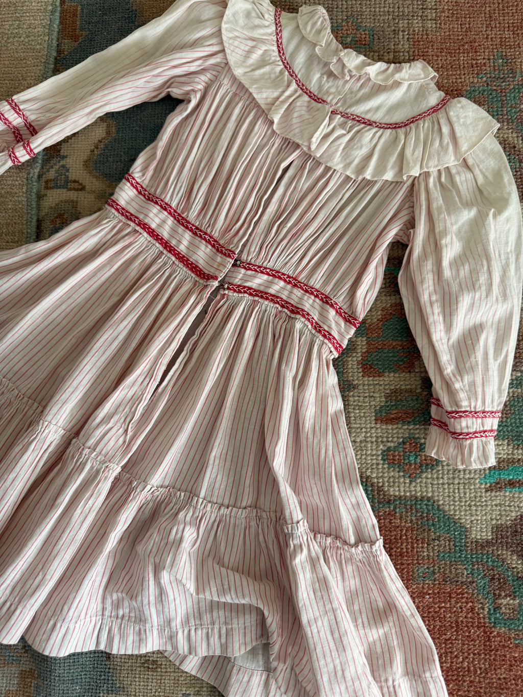 1910s candy striped dress
