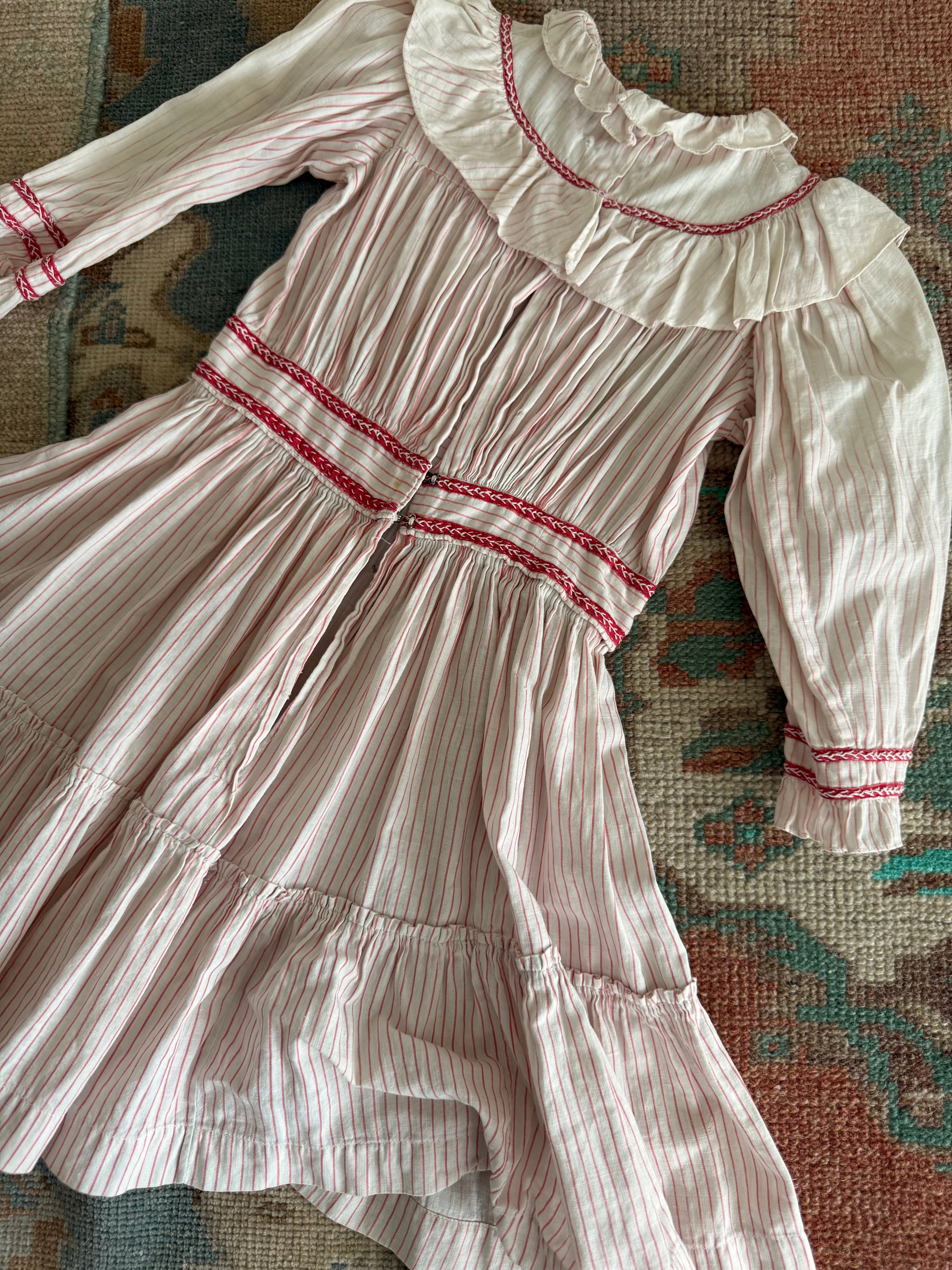 1910s candy striped dress