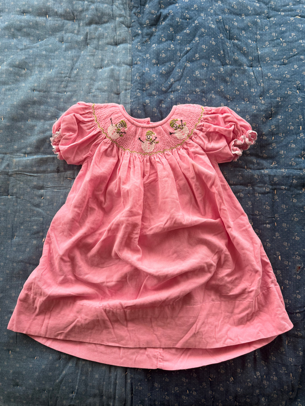 1980s pink snowman dress