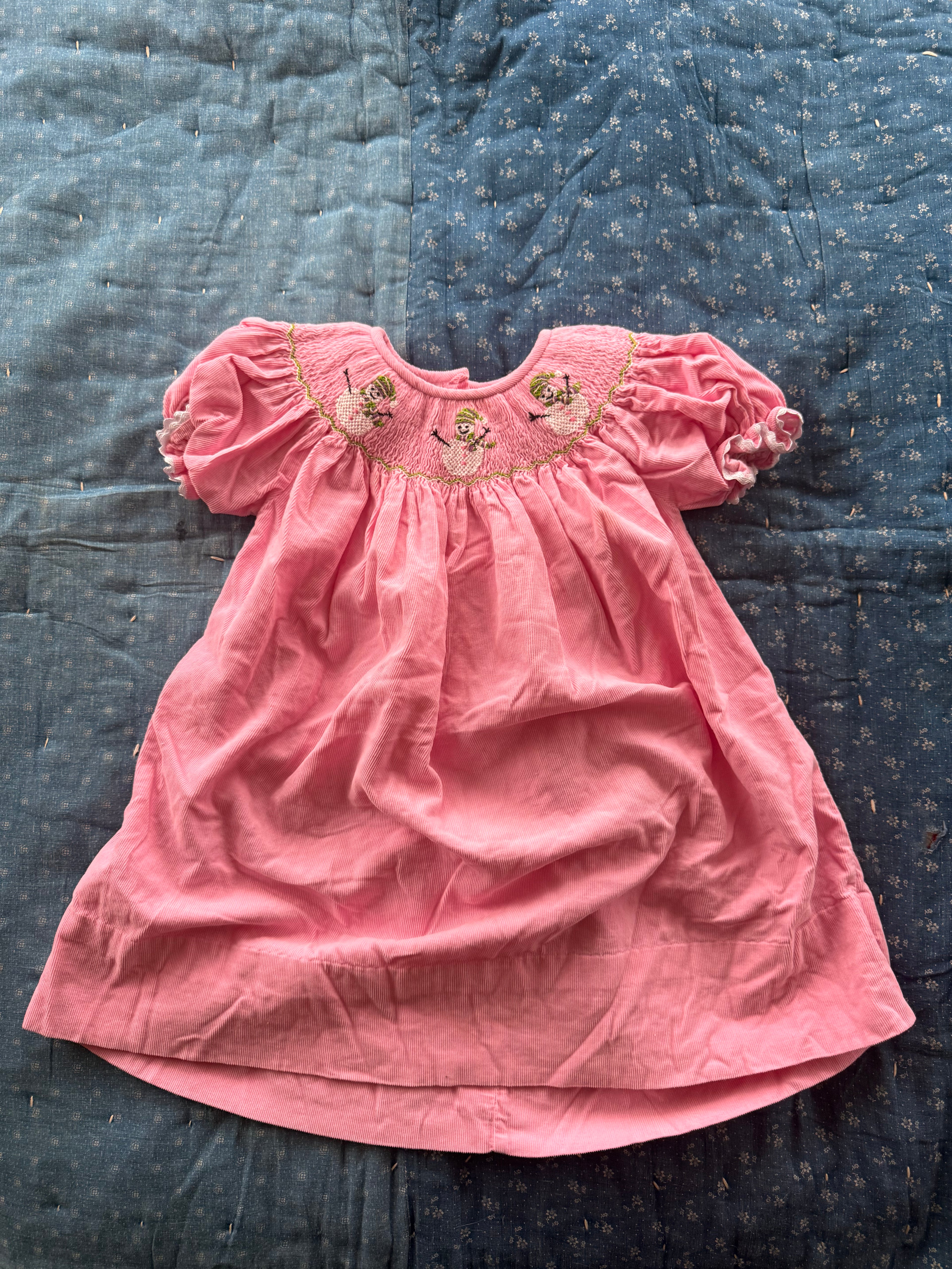 1980s pink snowman dress