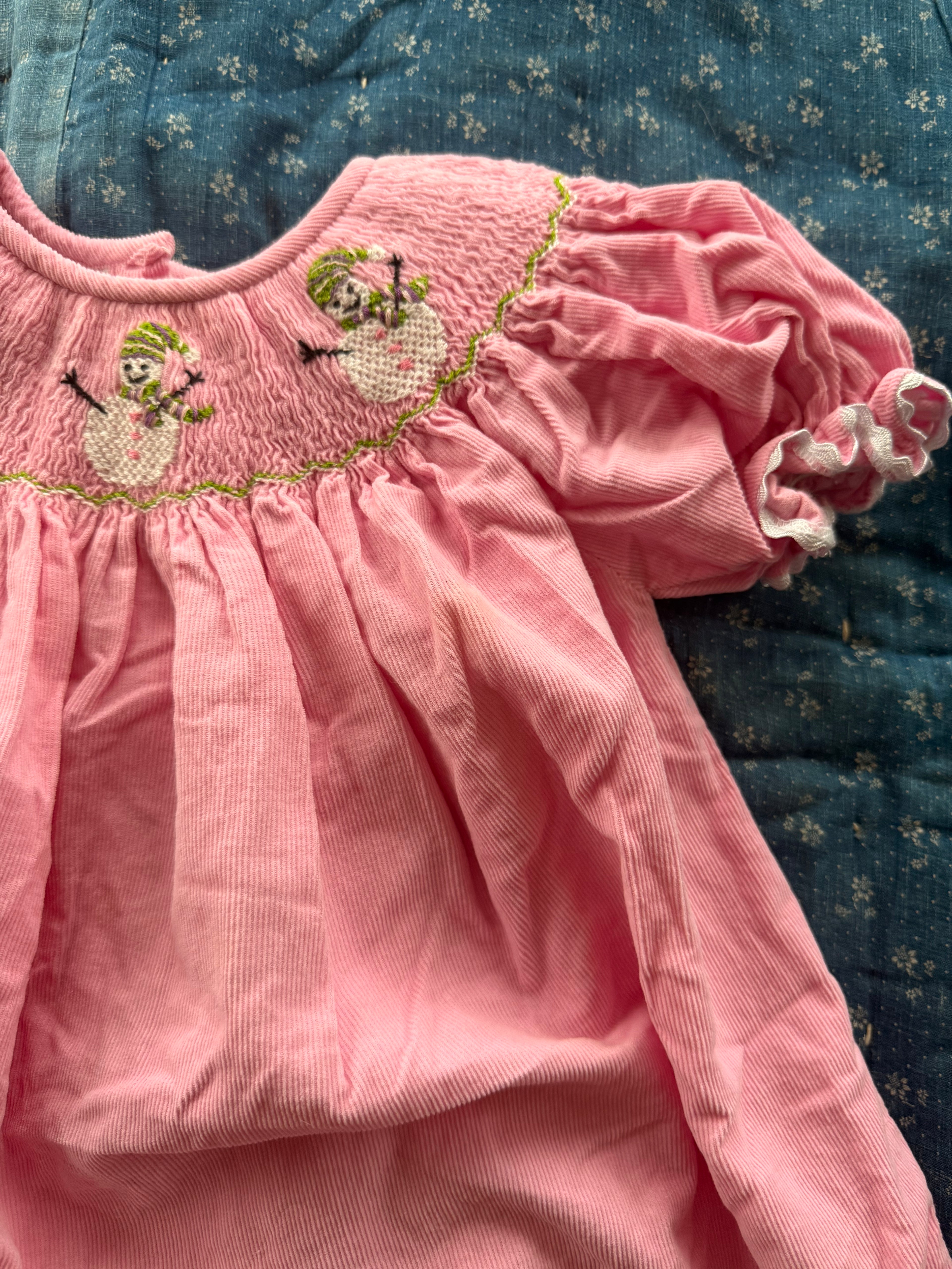 1980s pink snowman dress