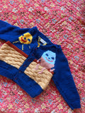 1970s humpty dumpty wool cardigan