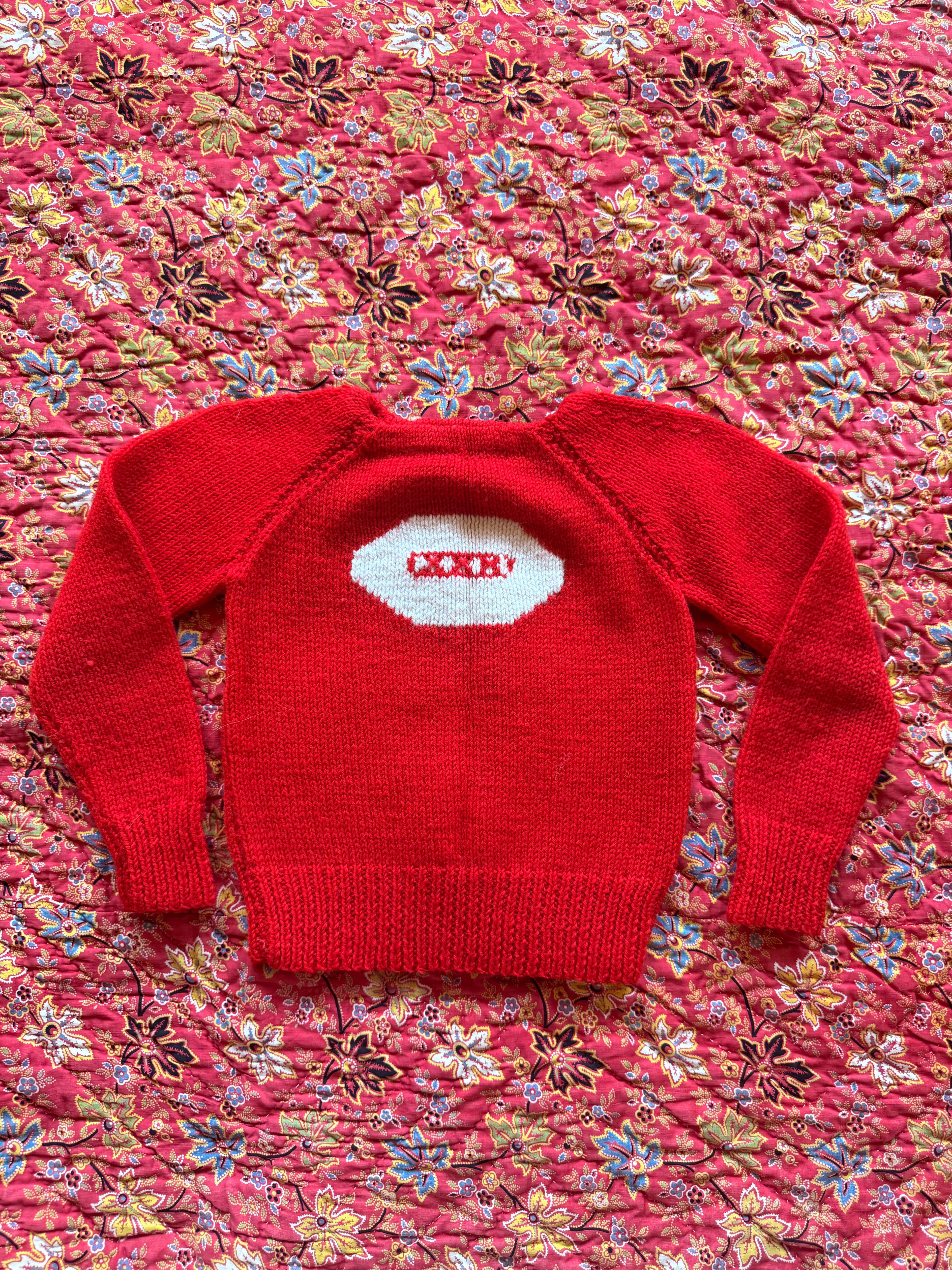 1970s wool football knit