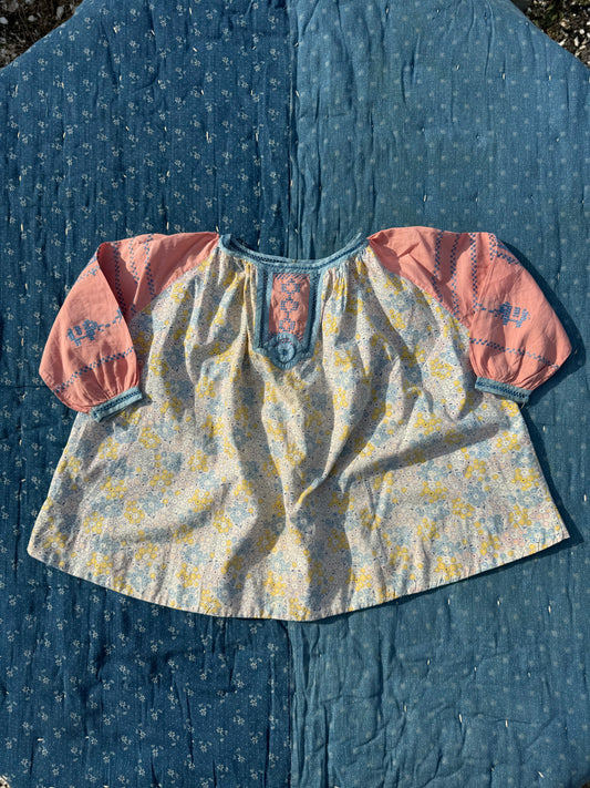 1920s peasant feed sack blouse / dress