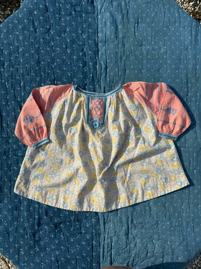 1920s peasant feed sack blouse / dress