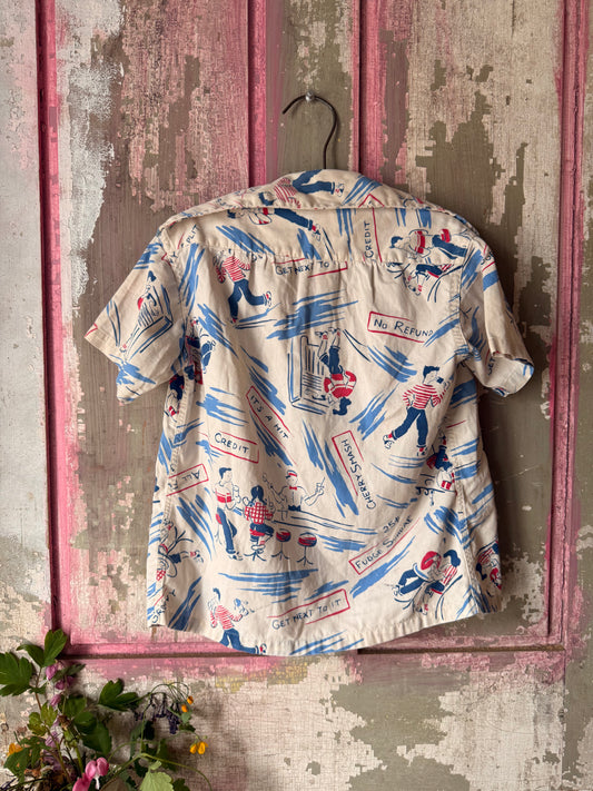 1950s sode jerk buttondown