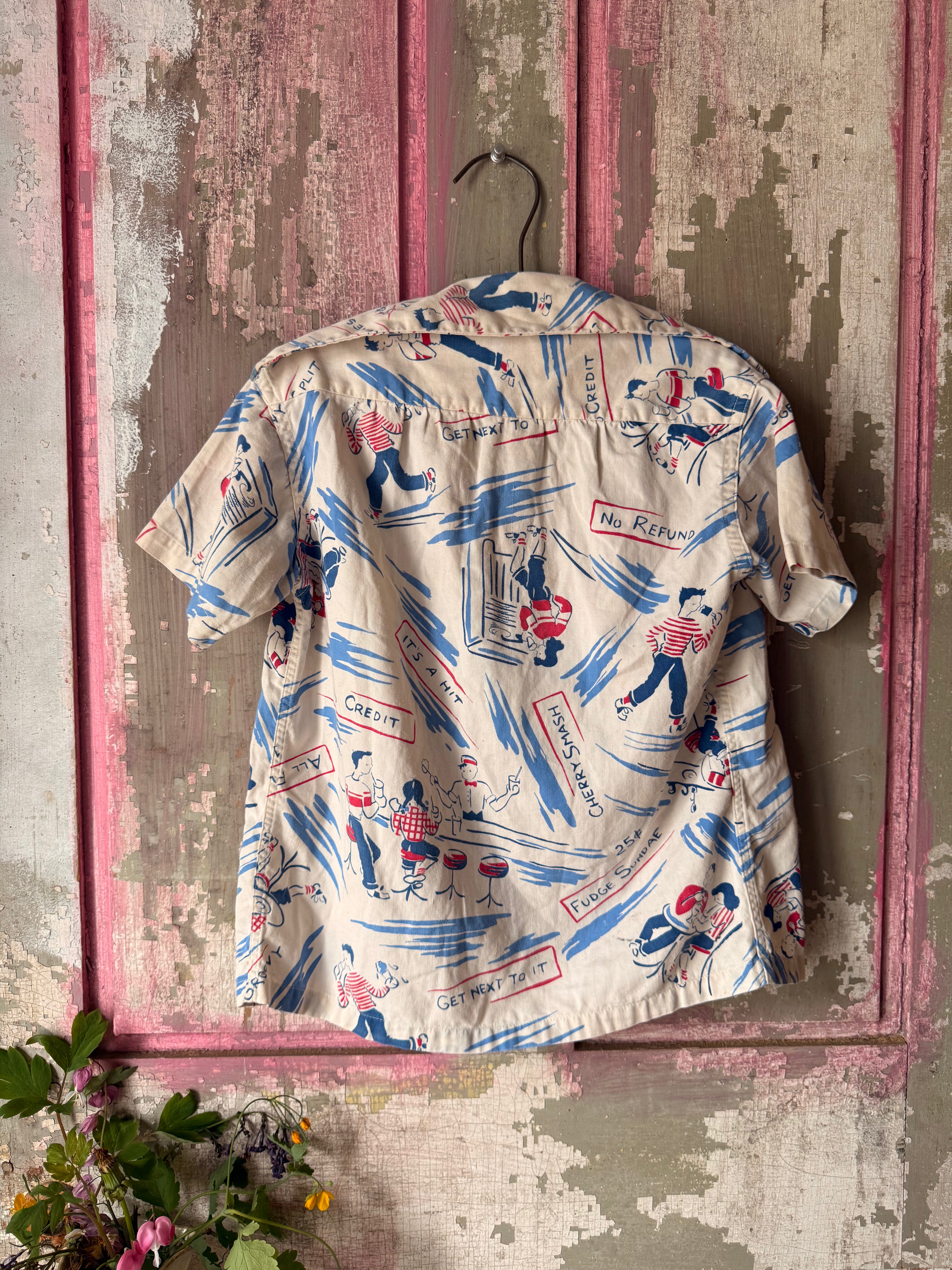 1950s sode jerk buttondown