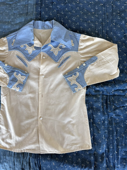 1940s western button - down