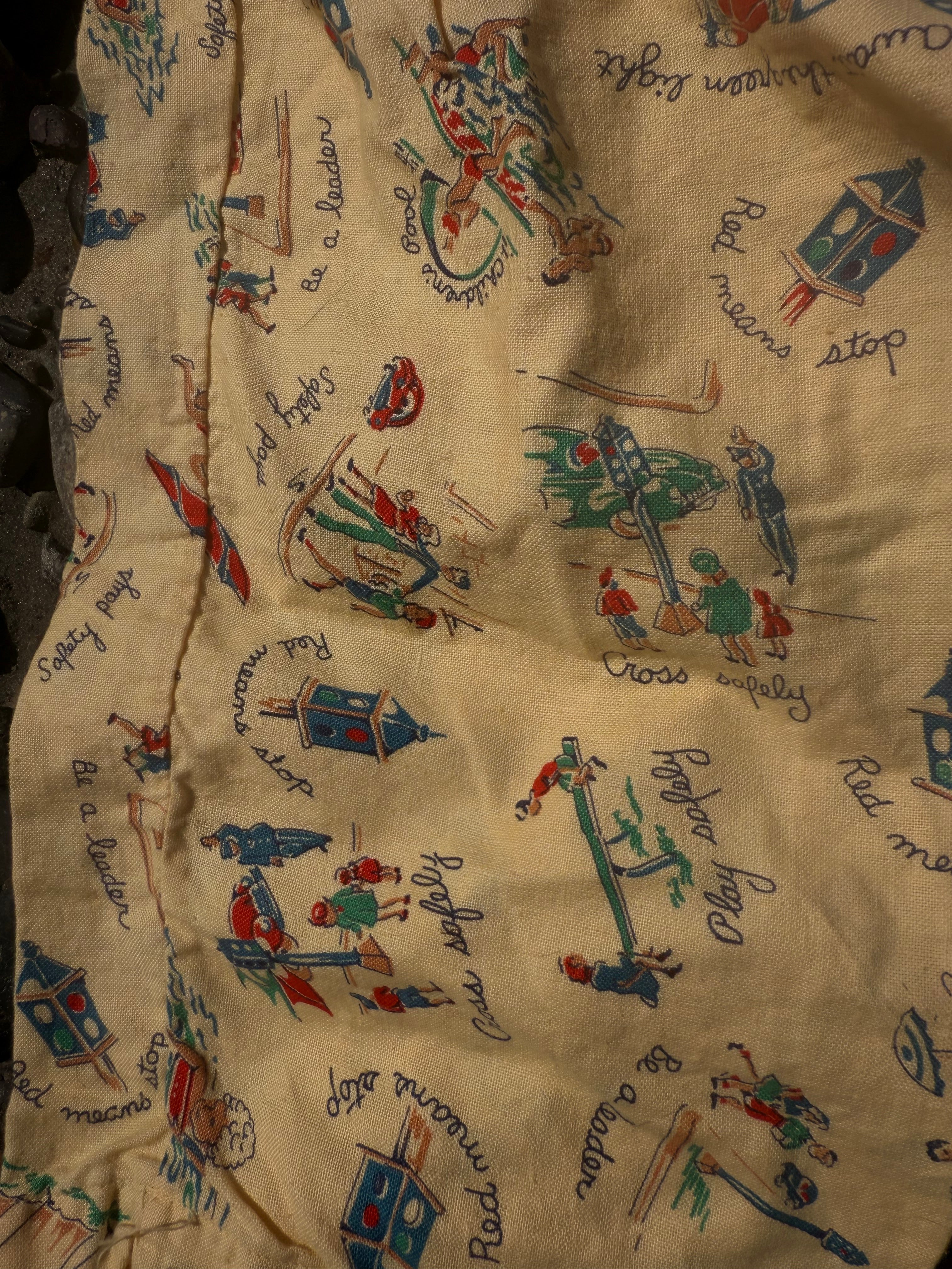 1950s play print pants