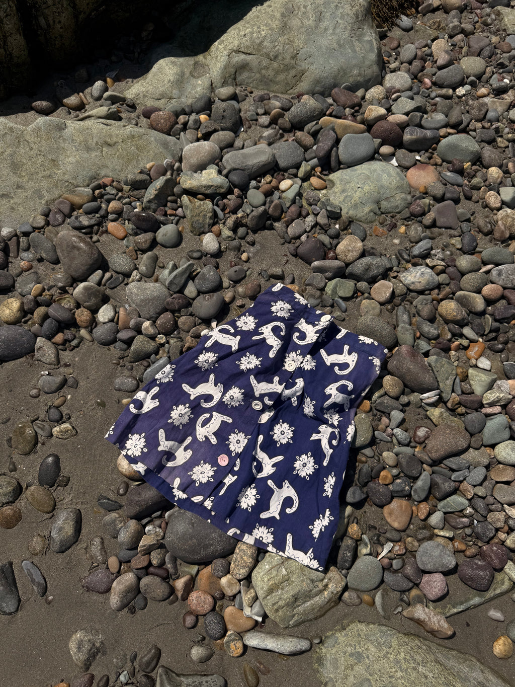 1940s indigo ram skirt