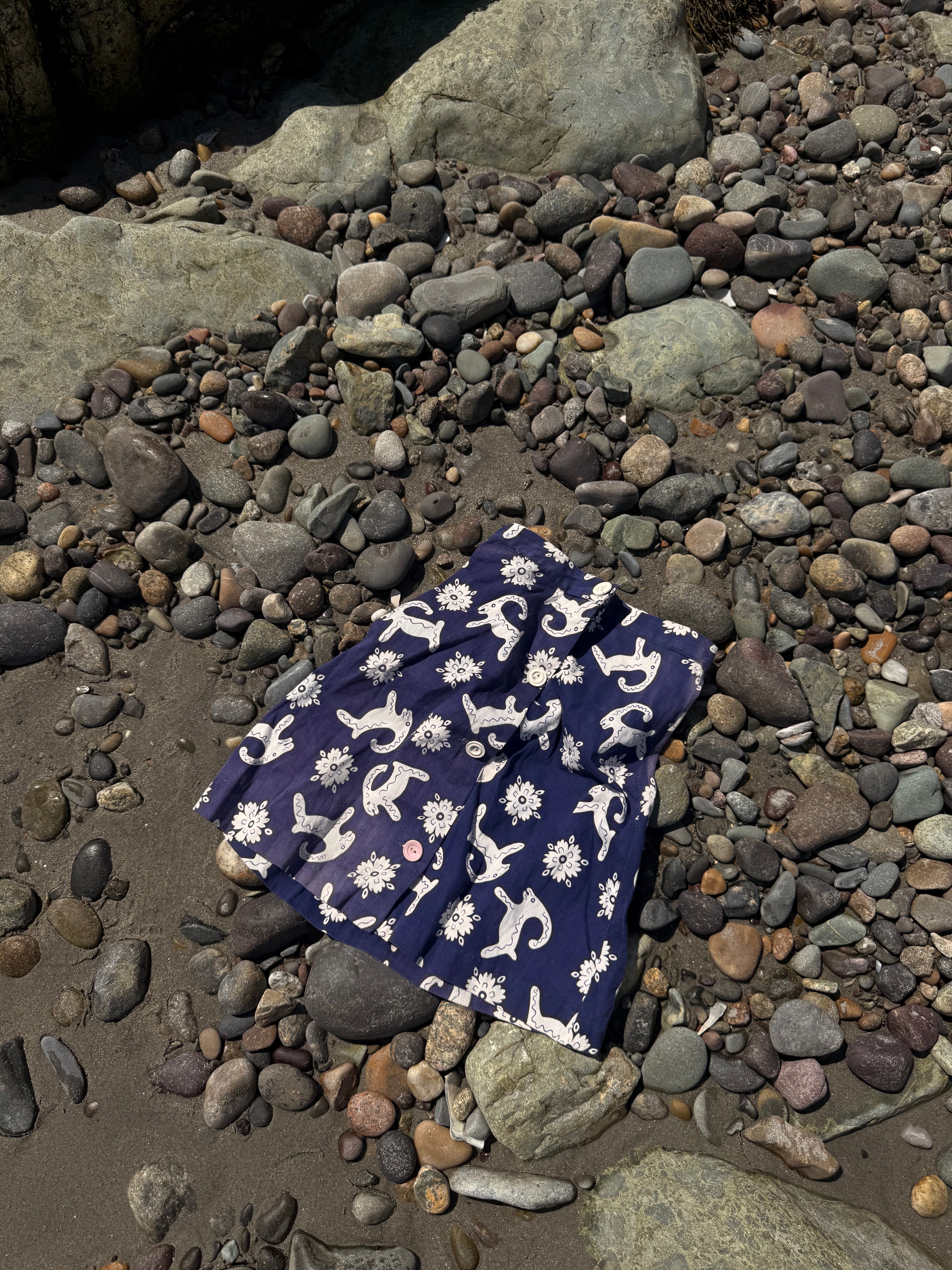 1940s indigo ram skirt