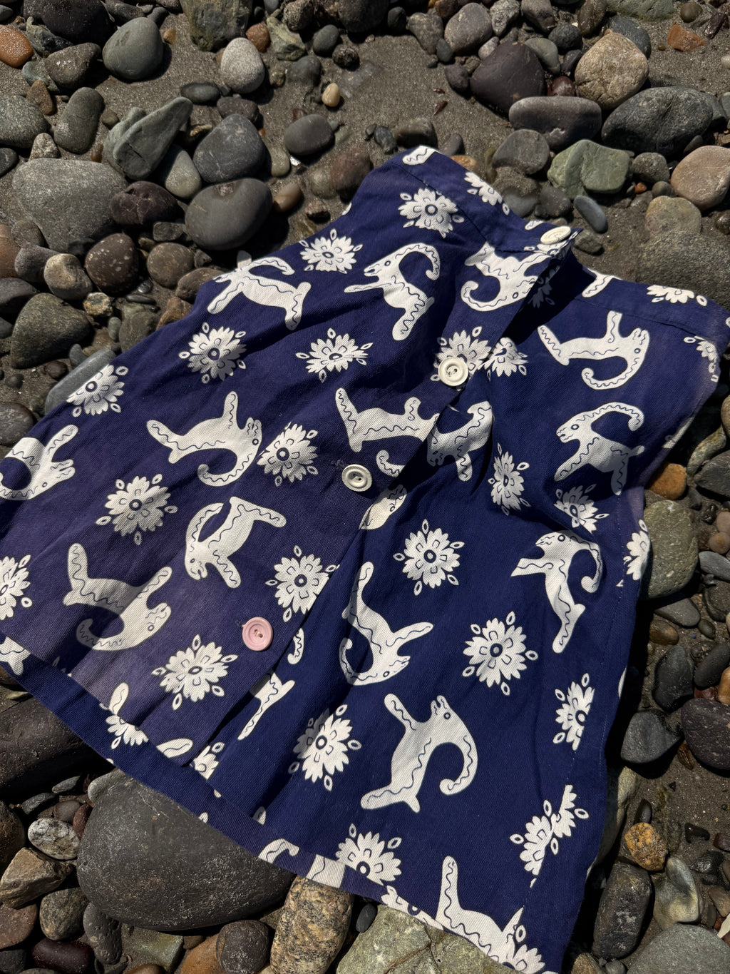 1940s indigo ram skirt