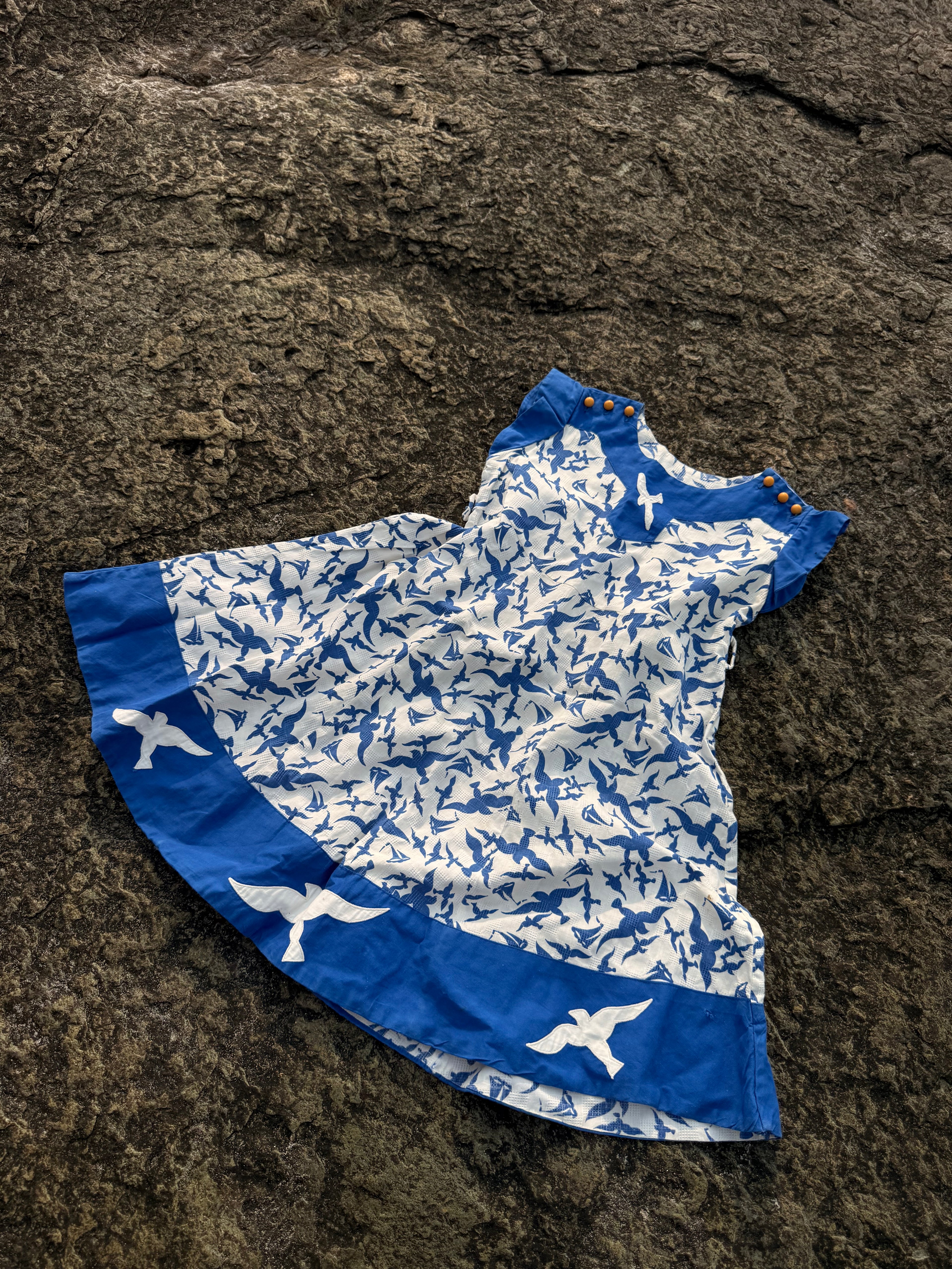 1950s shirley temple seagull dress