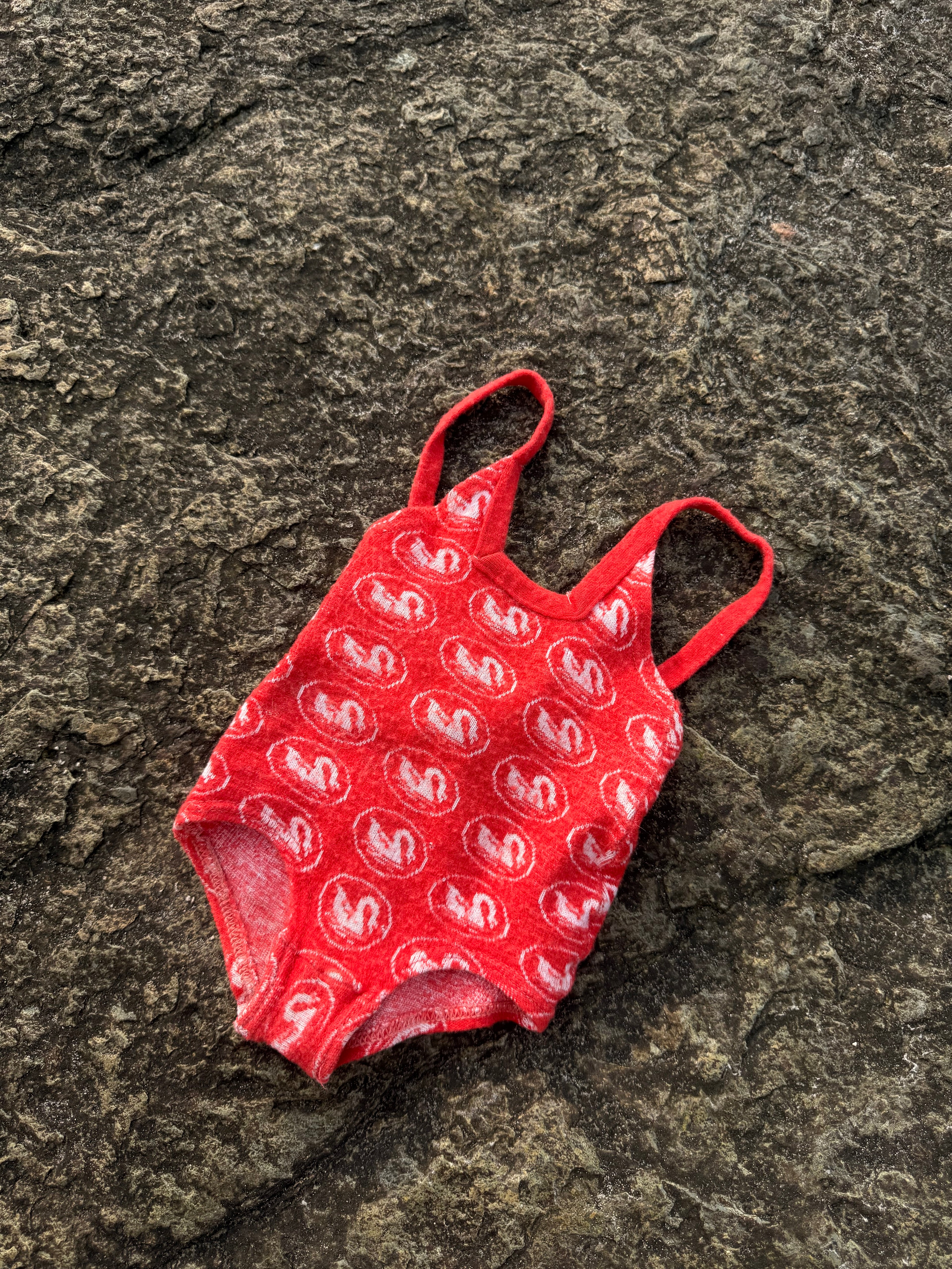 1970s swan bathingsuit