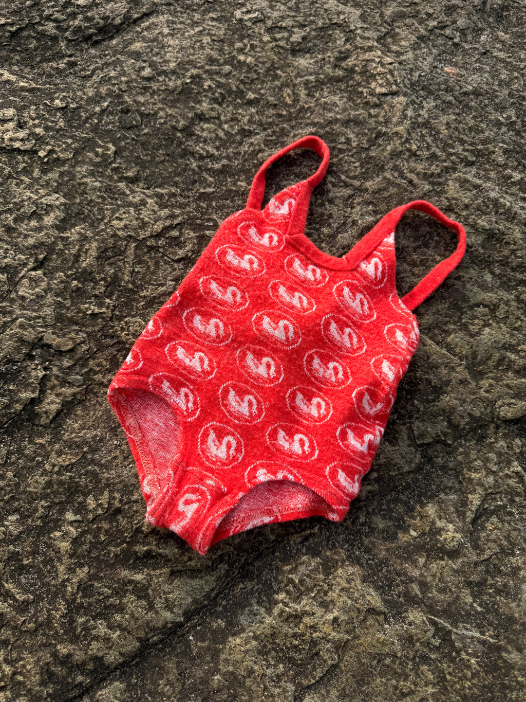 1970s swan bathingsuit