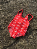 1970s swan bathingsuit