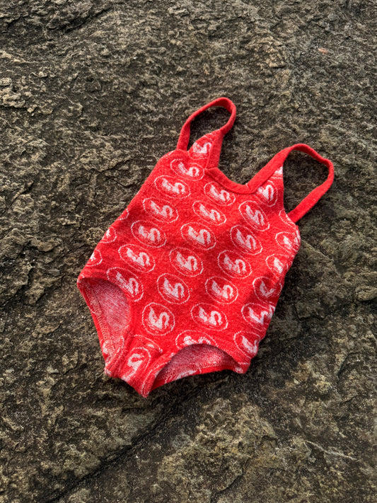 1970s swan bathingsuit