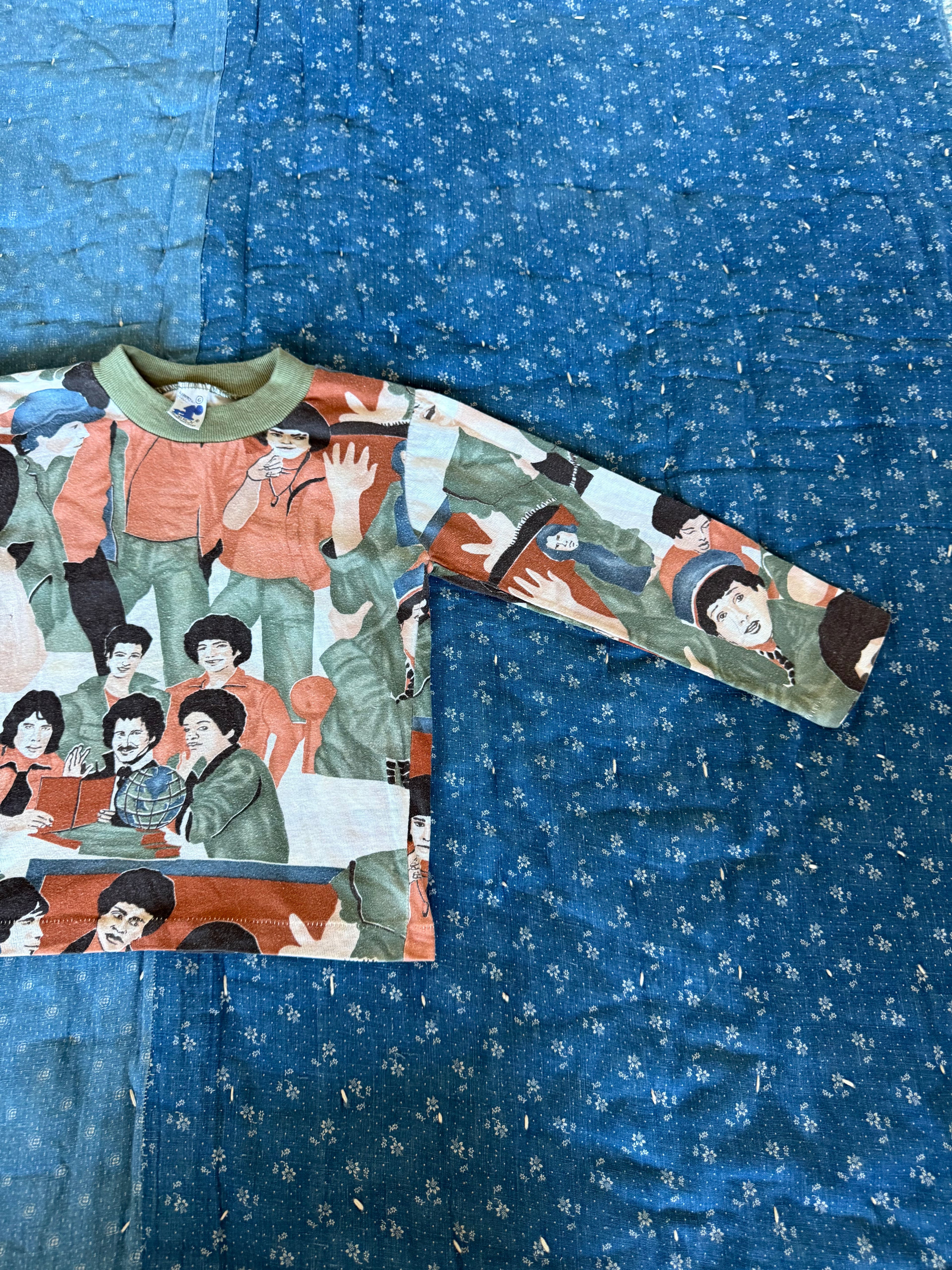 1970s welcome back, kotter long sleeve, all over print