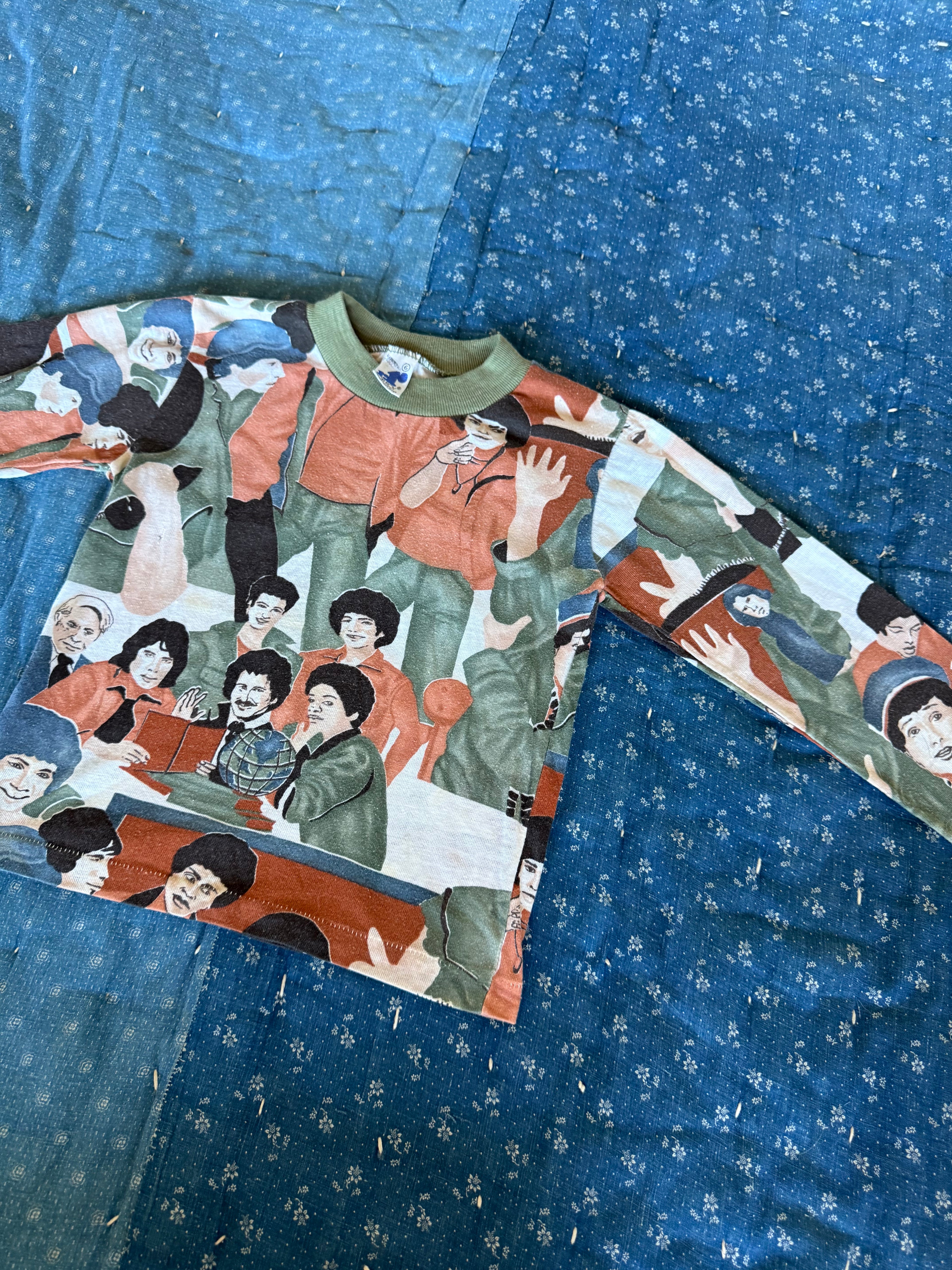 1970s welcome back, kotter long sleeve, all over print
