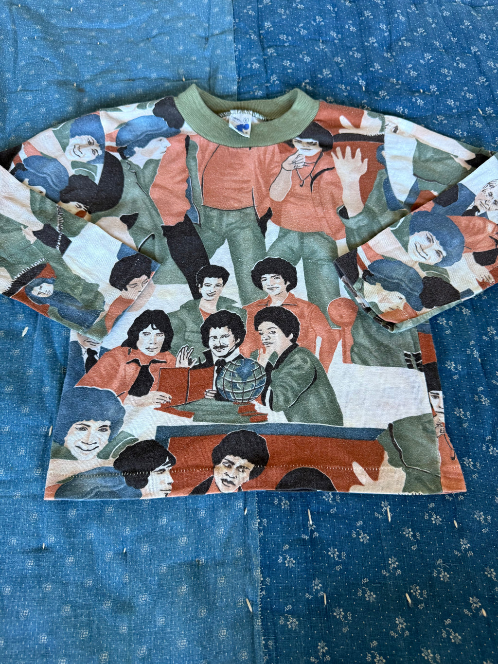 1970s welcome back, kotter long sleeve, all over print