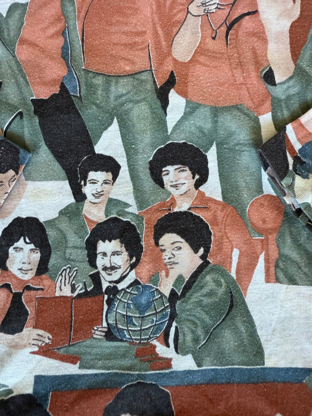 1970s welcome back, kotter long sleeve, all over print