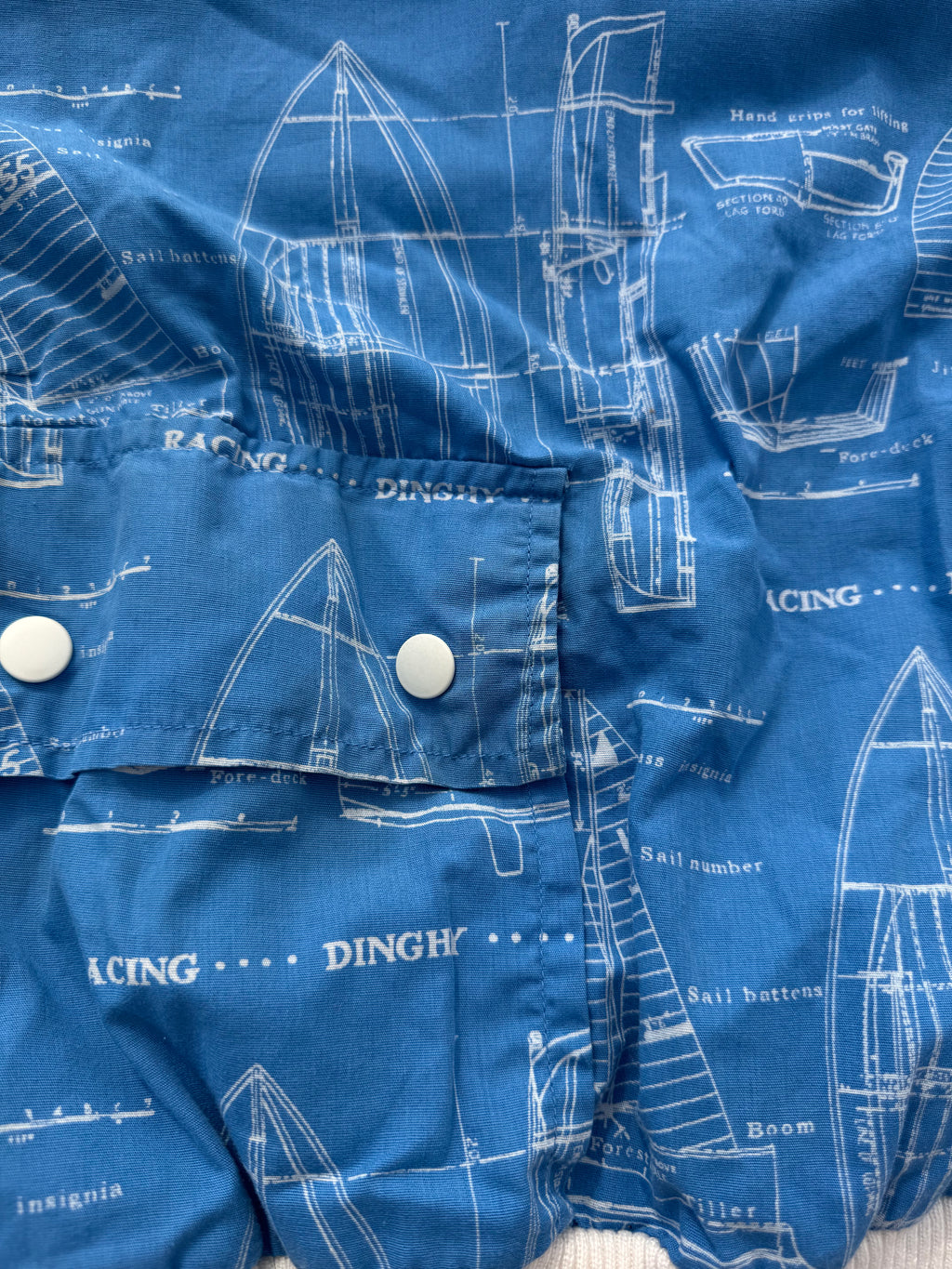 1960s nautical blueprint turtleneck