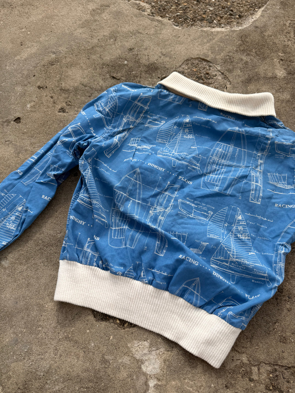 1960s nautical blueprint turtleneck