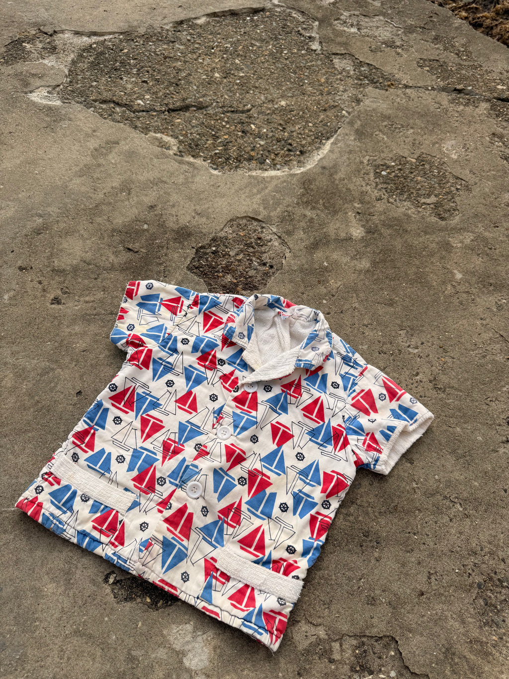 1960s terrycloth sailing shirt
