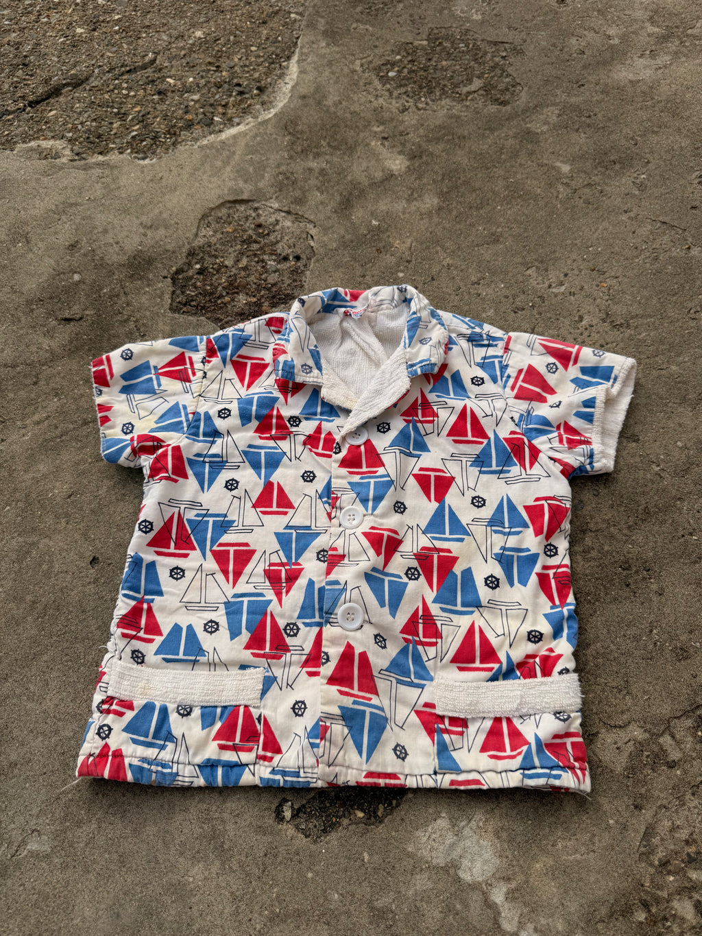 1960s terrycloth sailing shirt