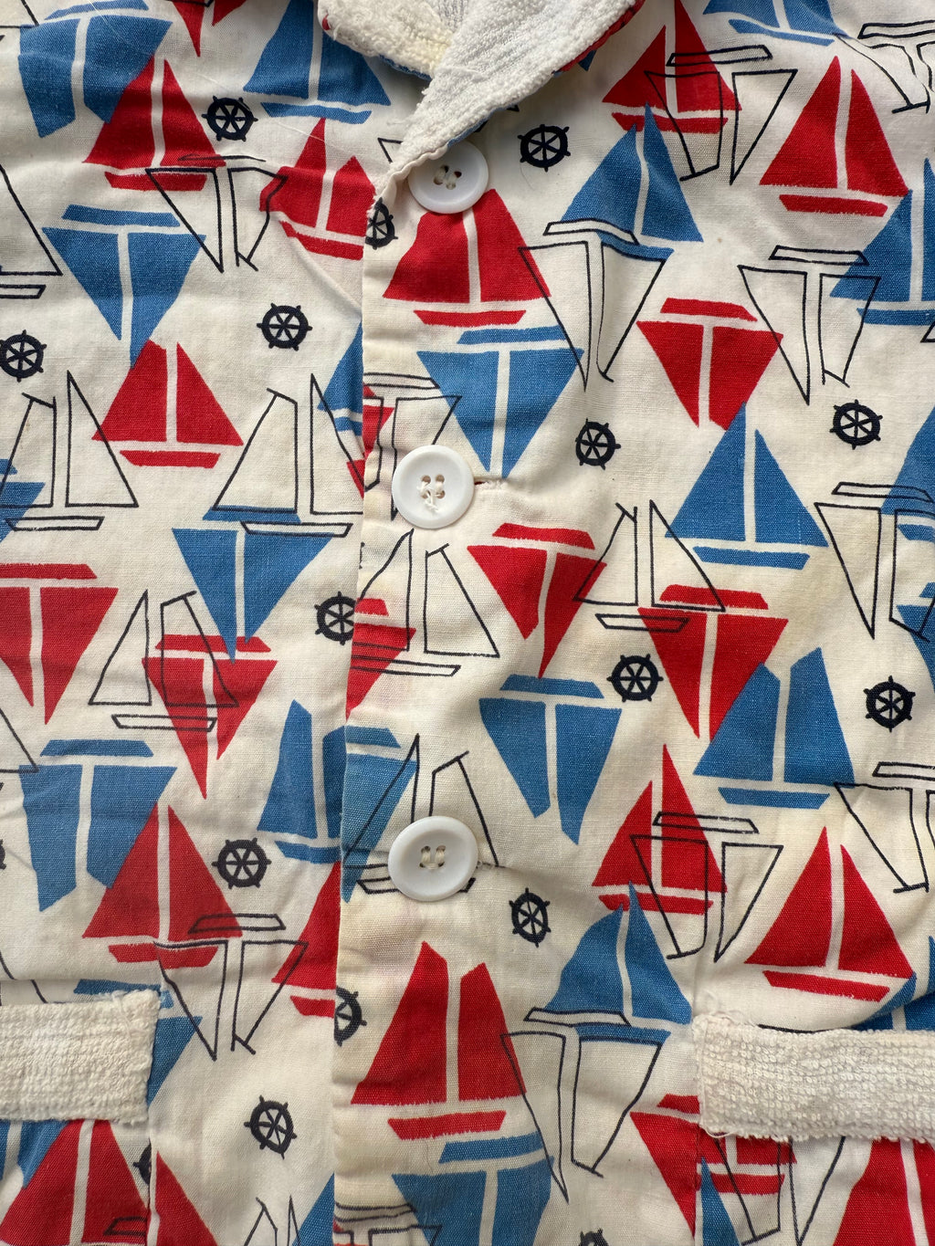 1960s terrycloth sailing shirt