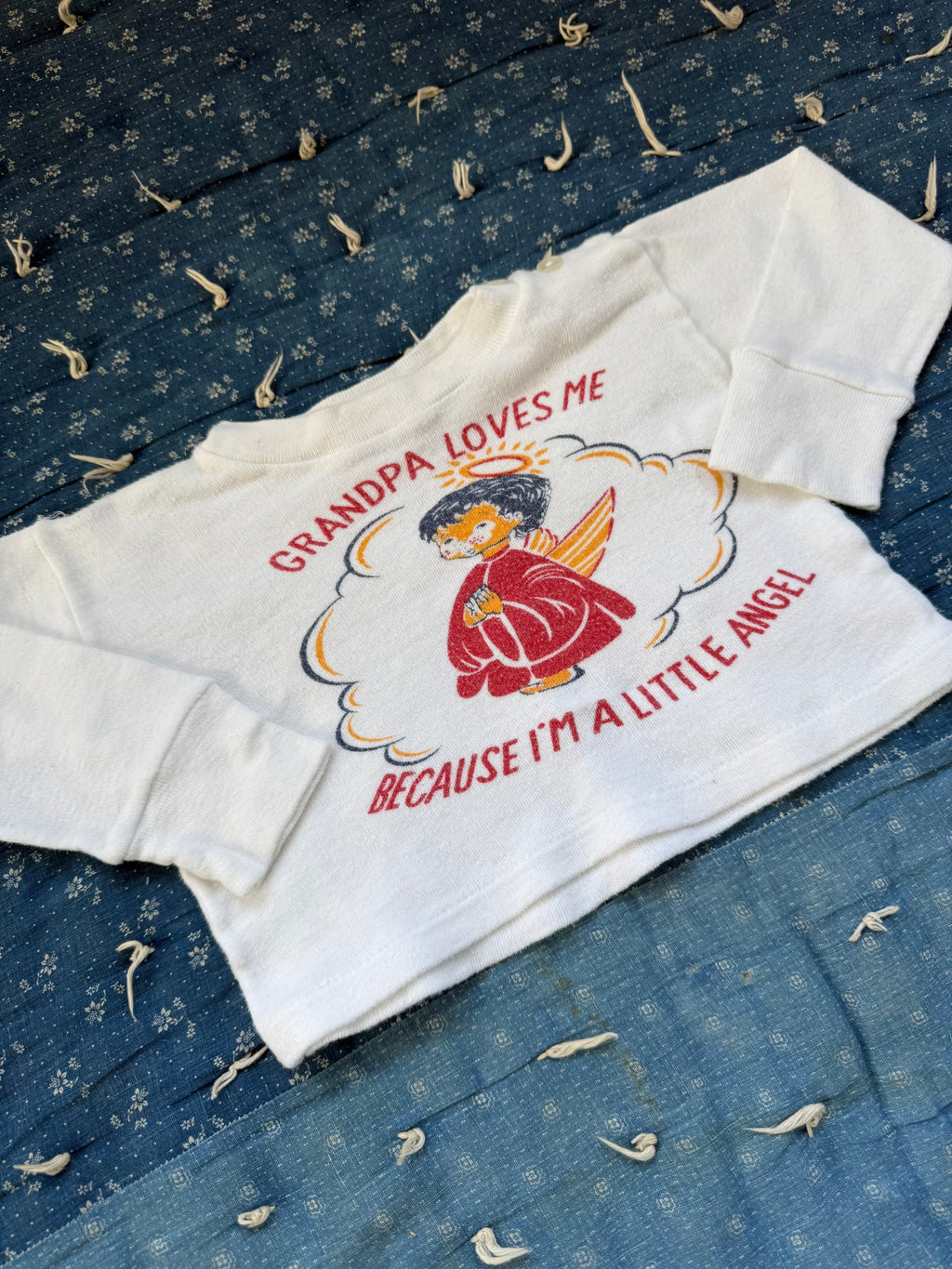 1960s little angel long sleeve tee