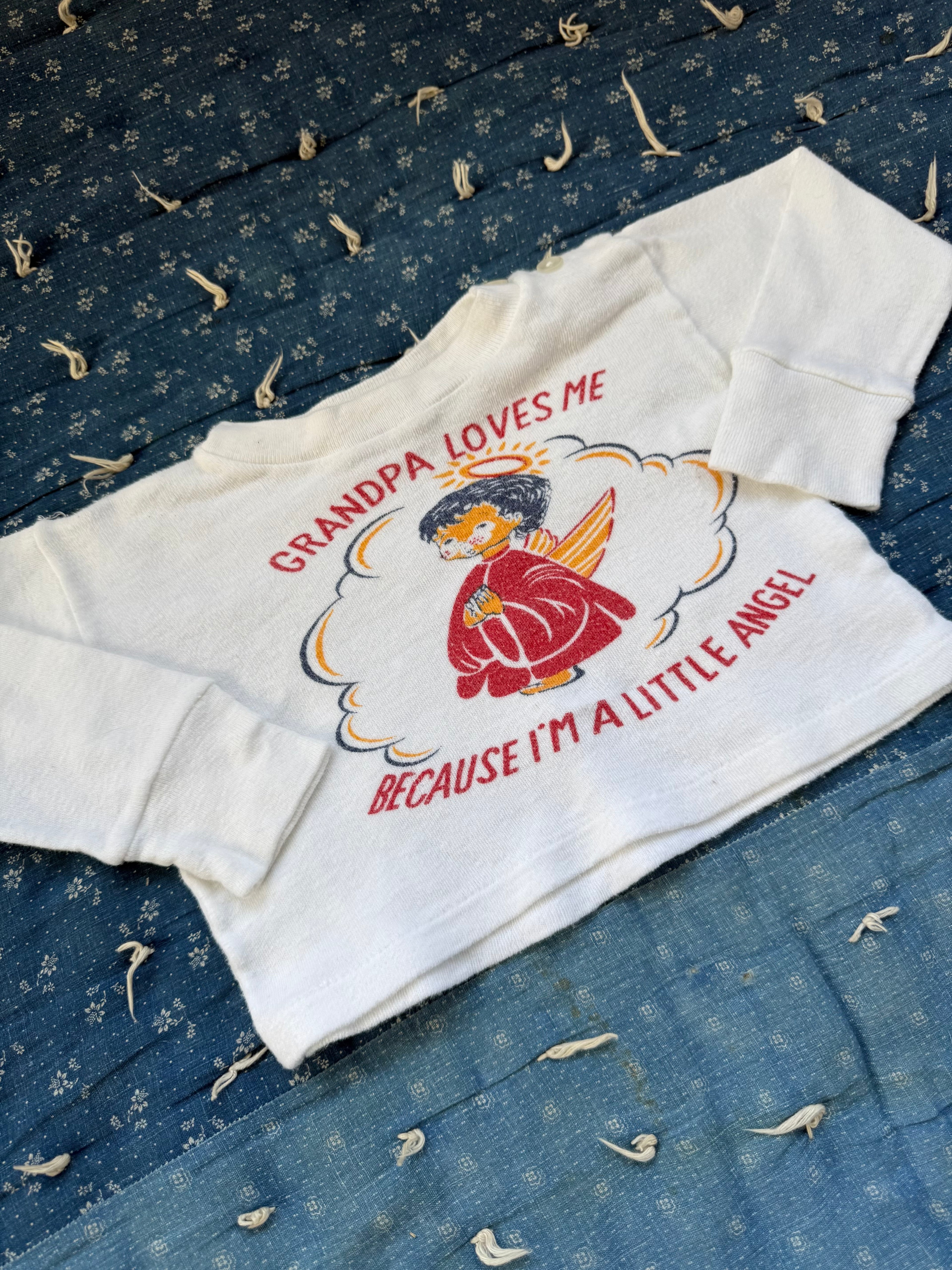 1960s little angel long sleeve tee