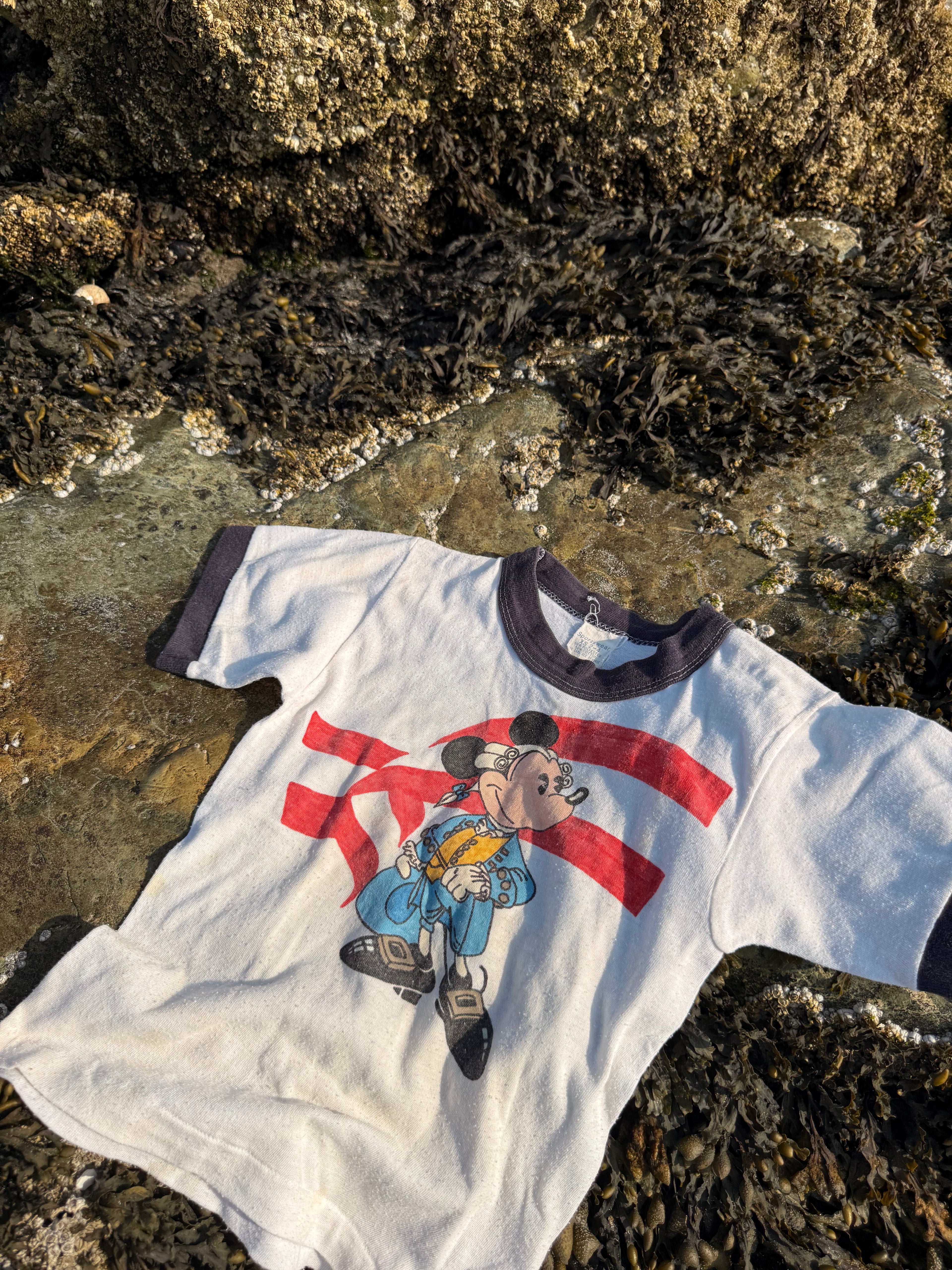 1970s mickey mouse george washington tee