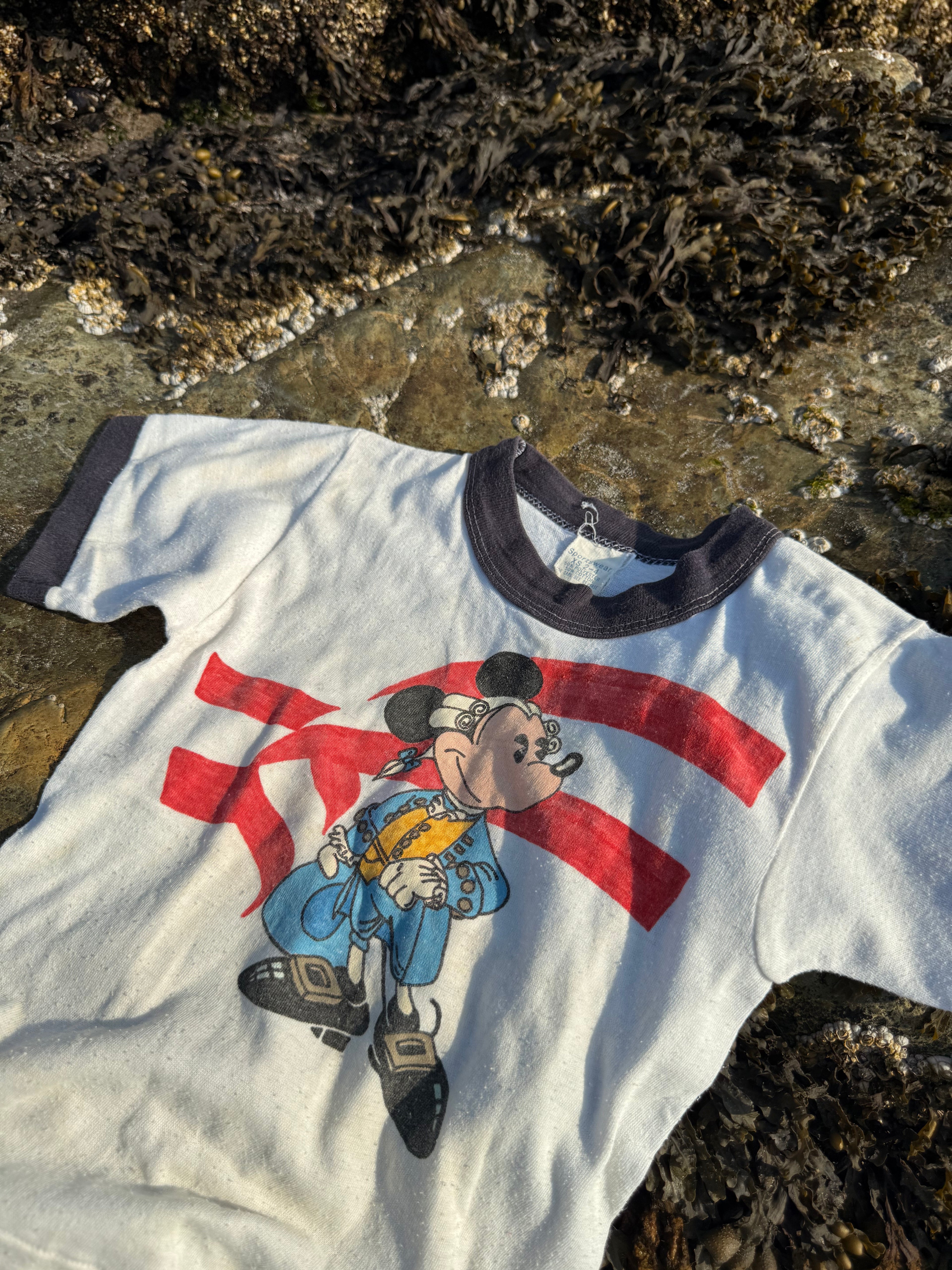 1970s mickey mouse george washington tee