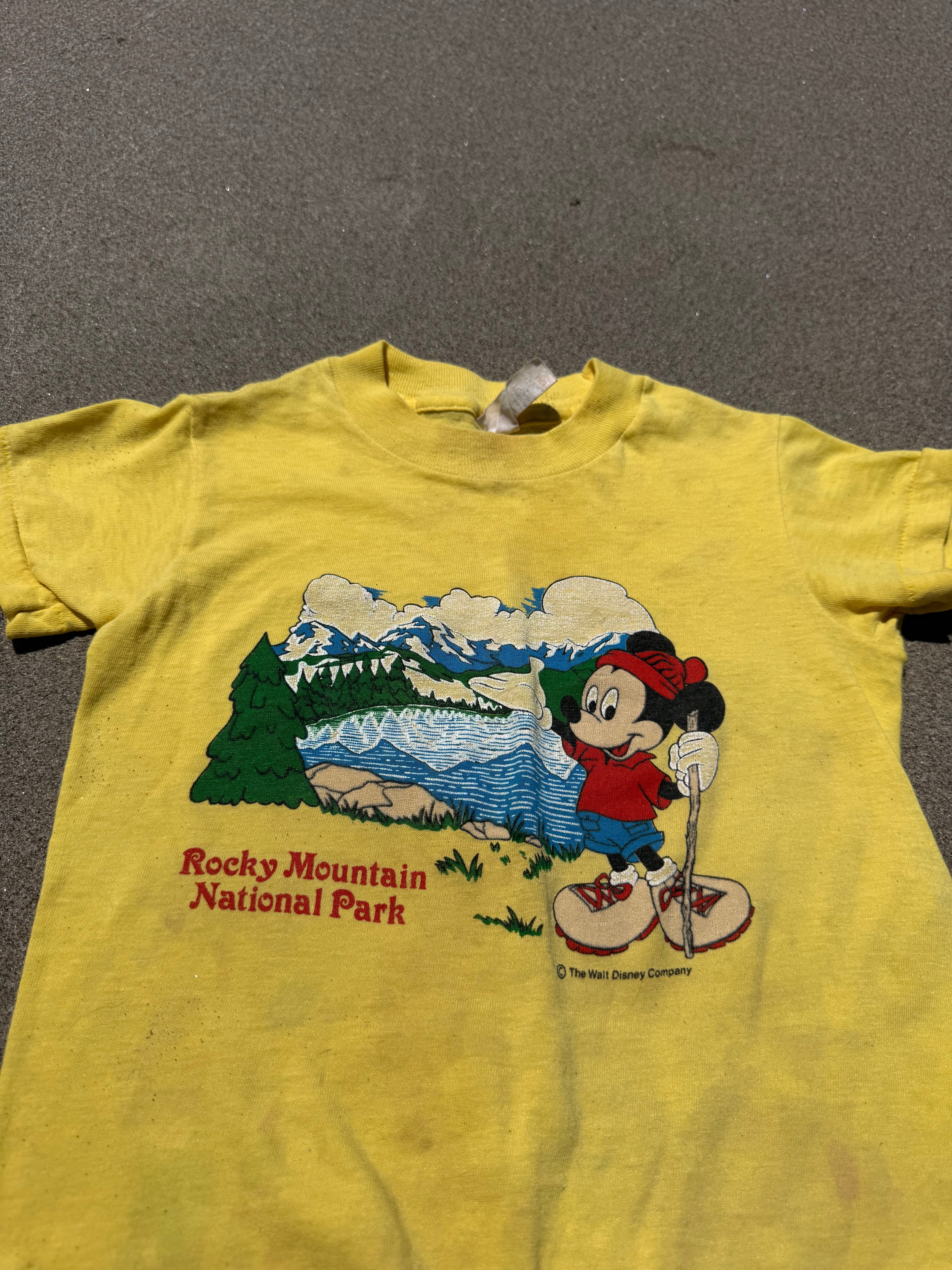 1980s mickey mouse rocky mountain souvenir tee