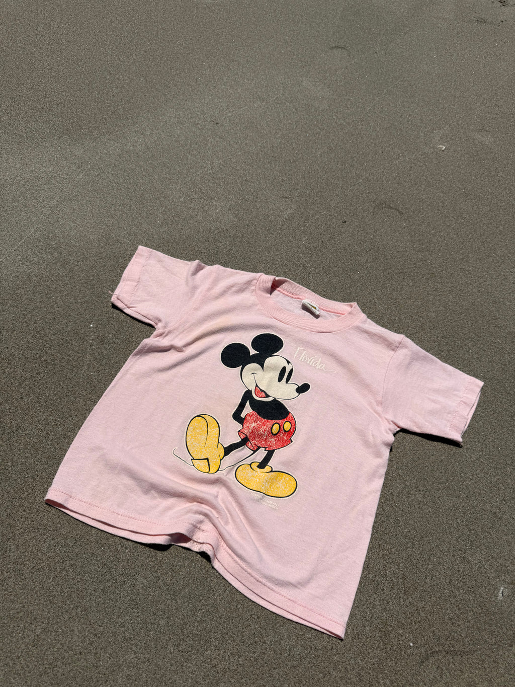 1980s mickey mouse pink florida souviner tee shirt
