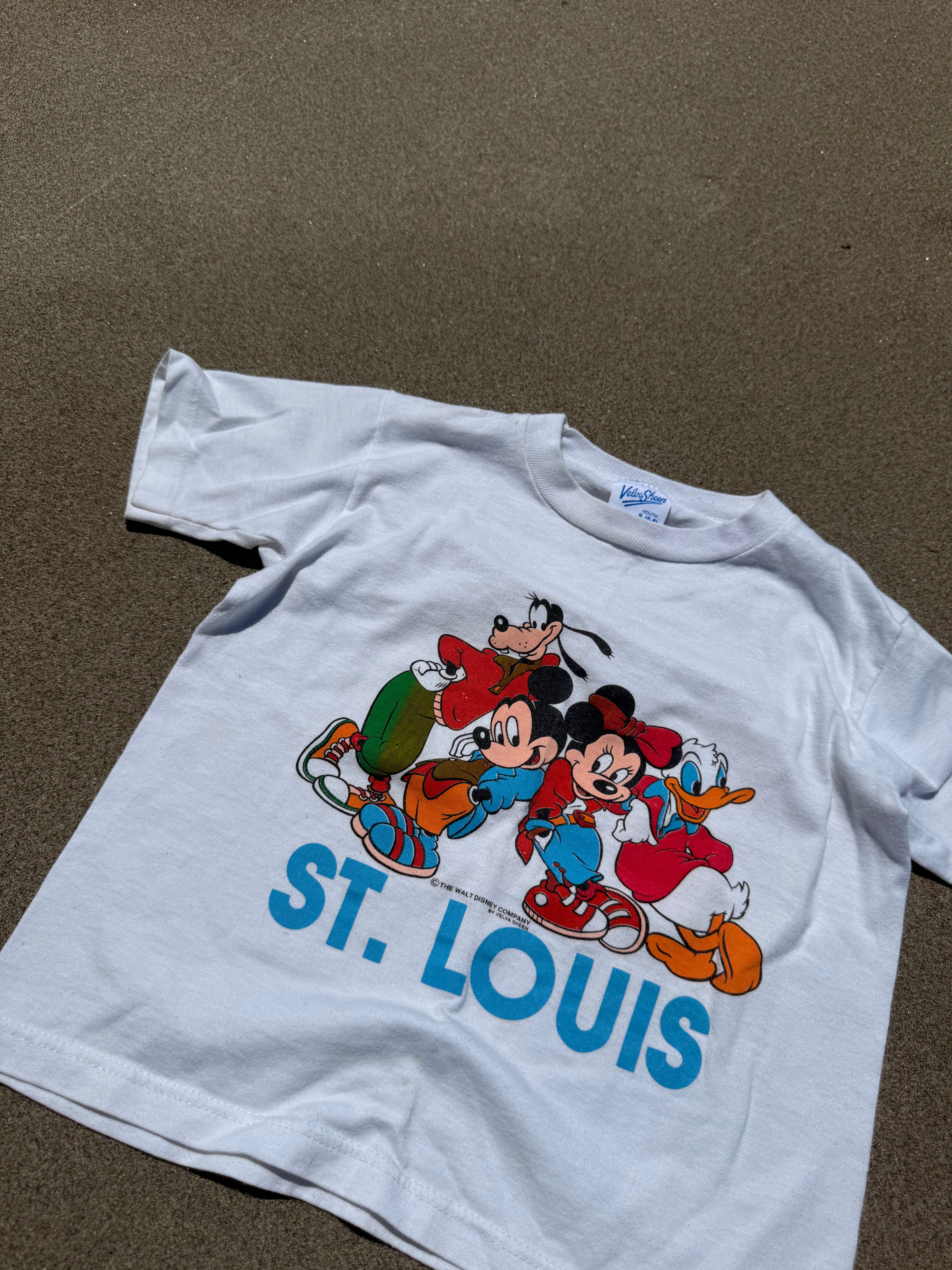 1990s mickey & friends st. louis souvenir tee