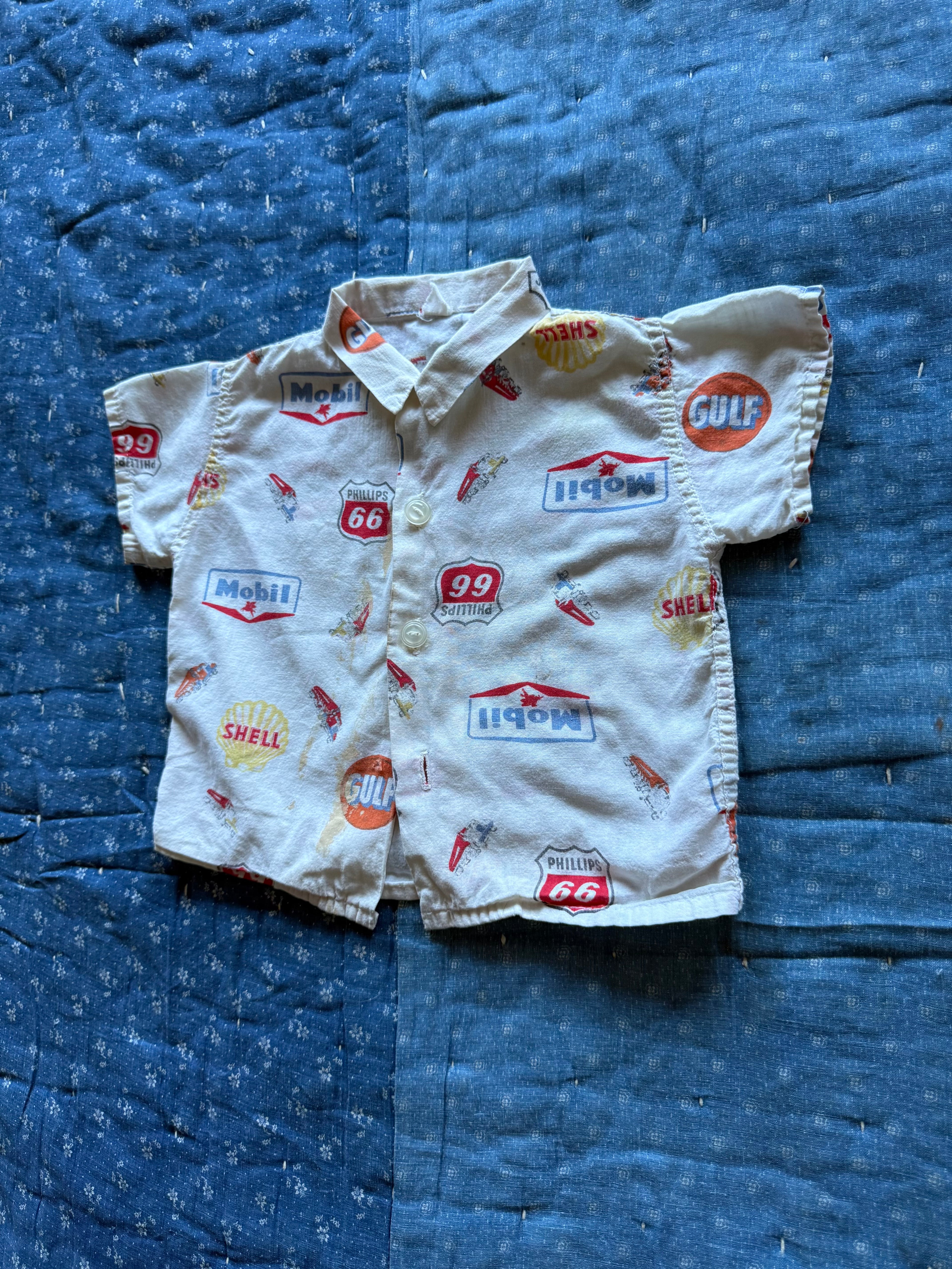 1960s truck stop button down