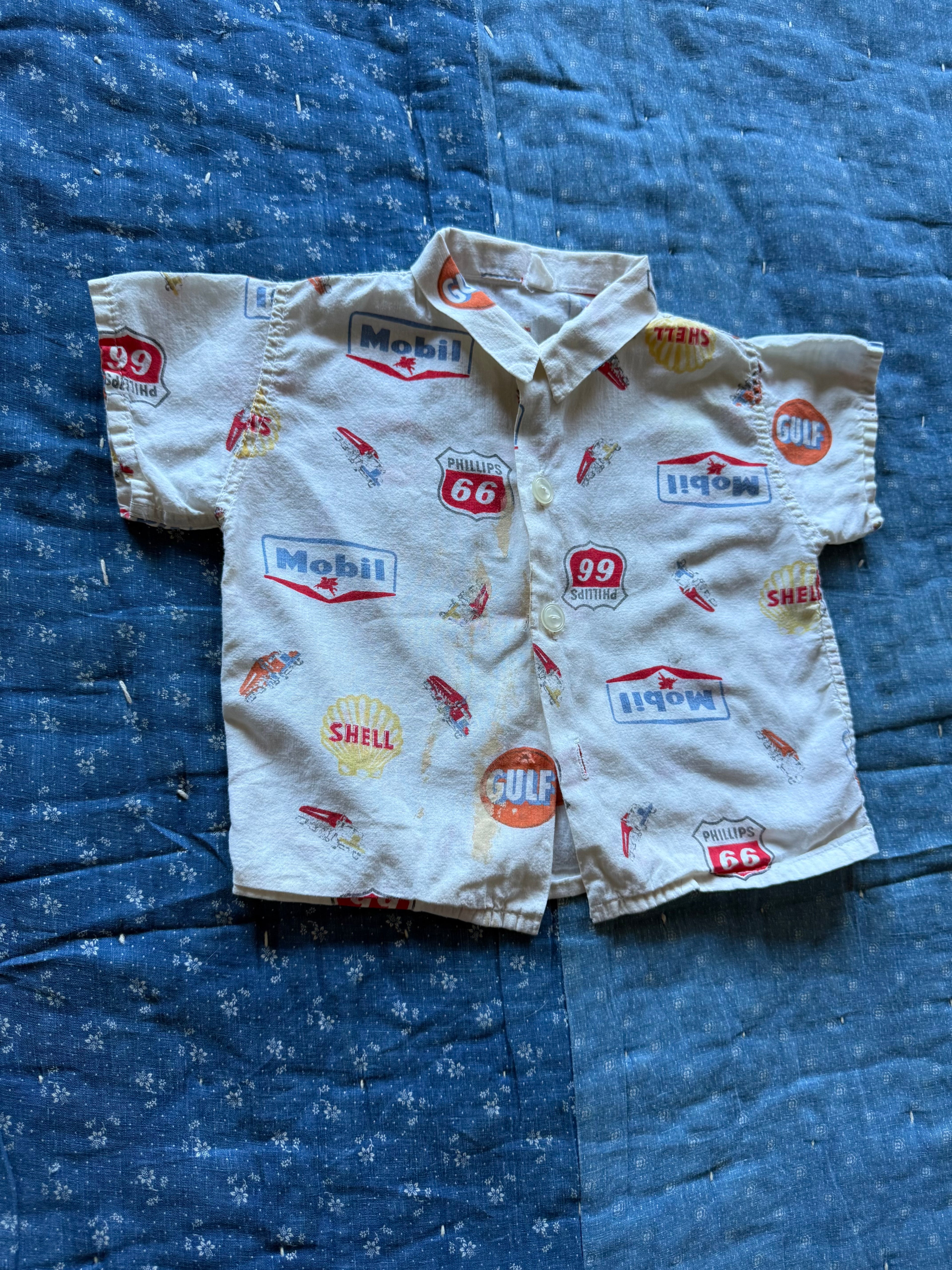 1960s truck stop button down