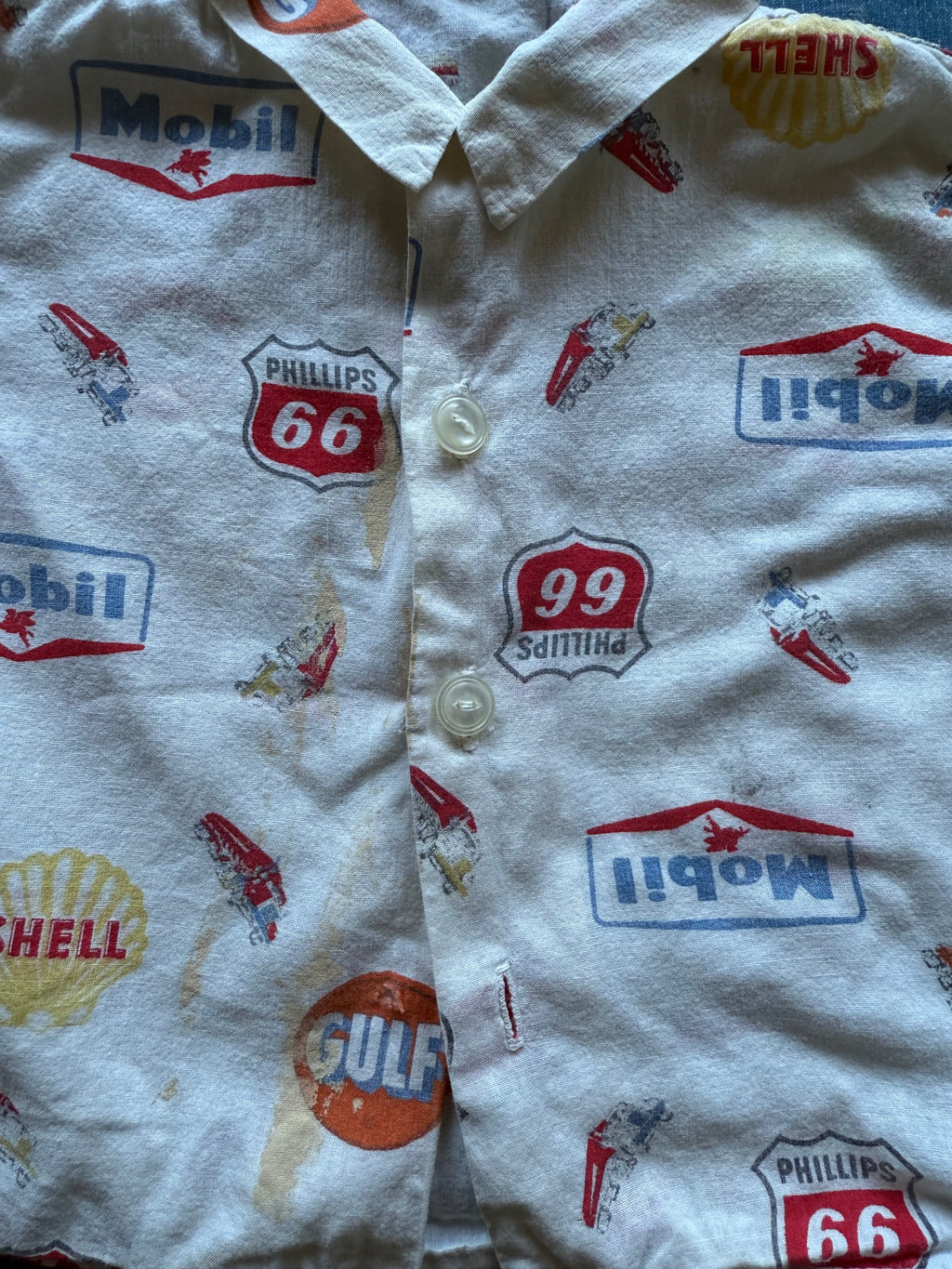1960s truck stop button down