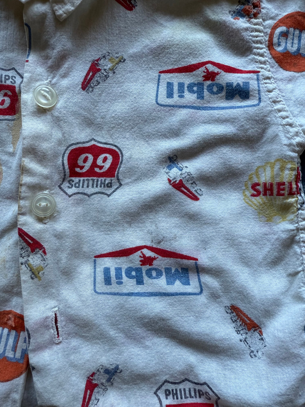 1960s truck stop button down