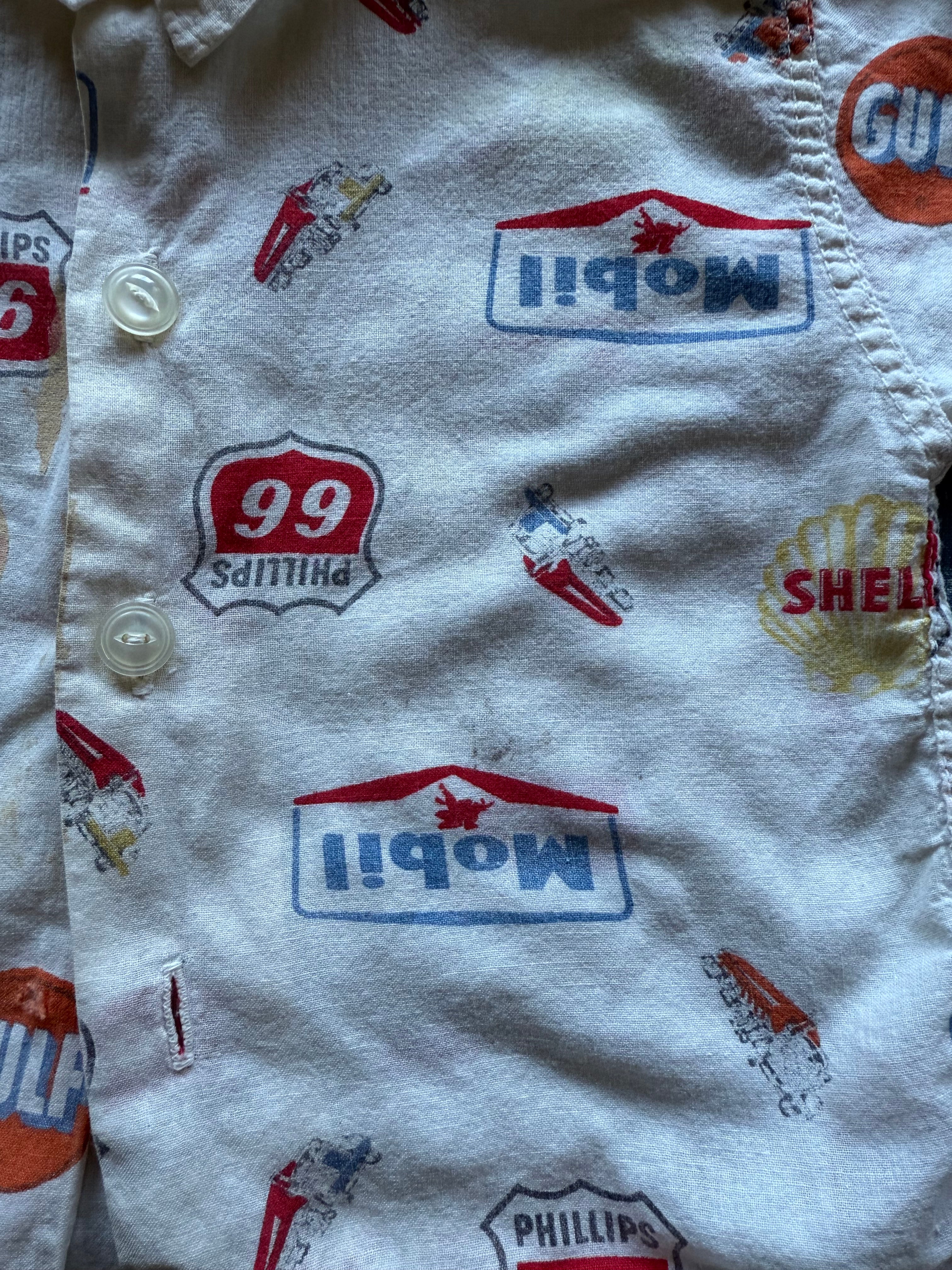 1960s truck stop button down
