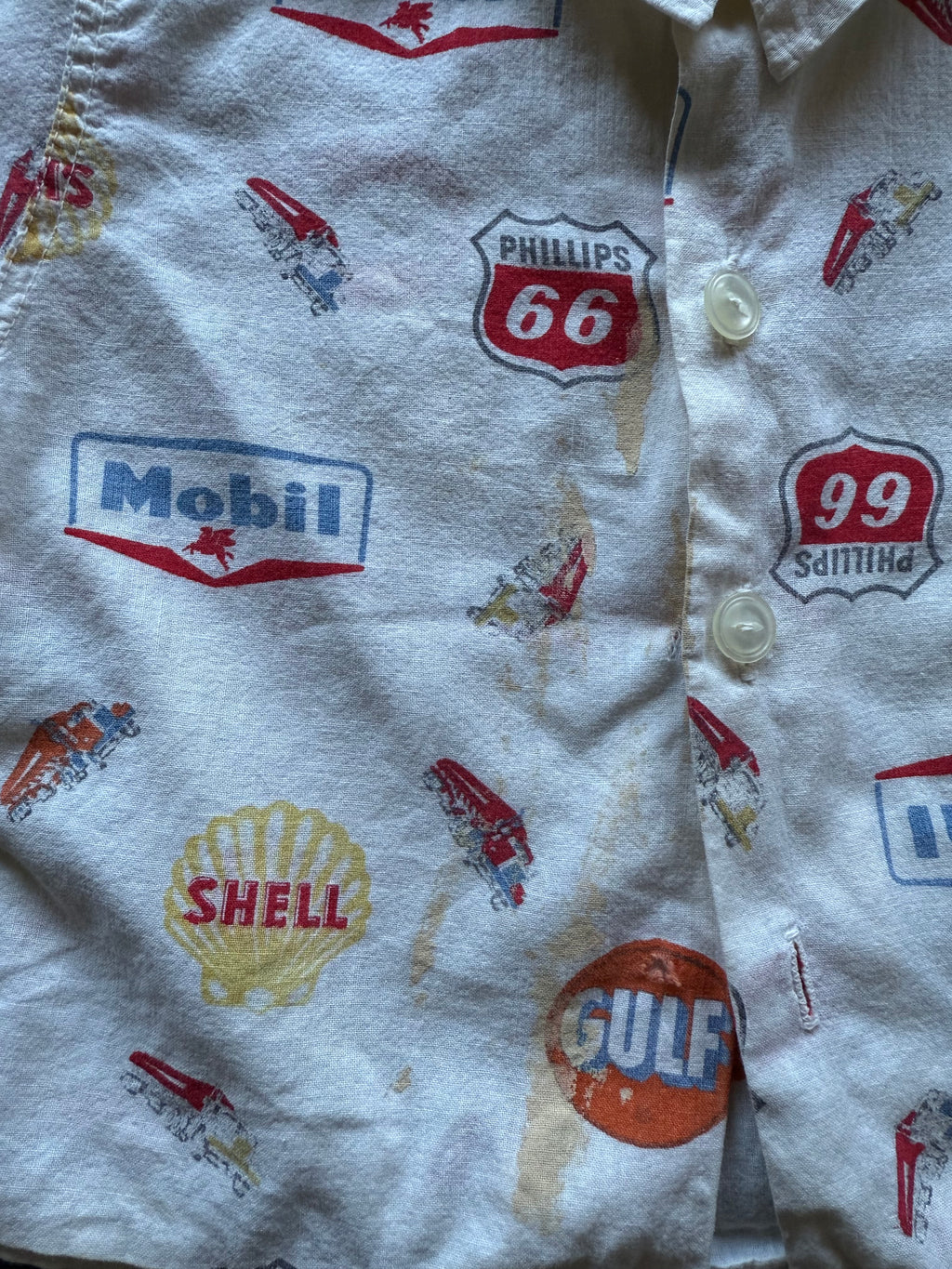 1960s truck stop button down