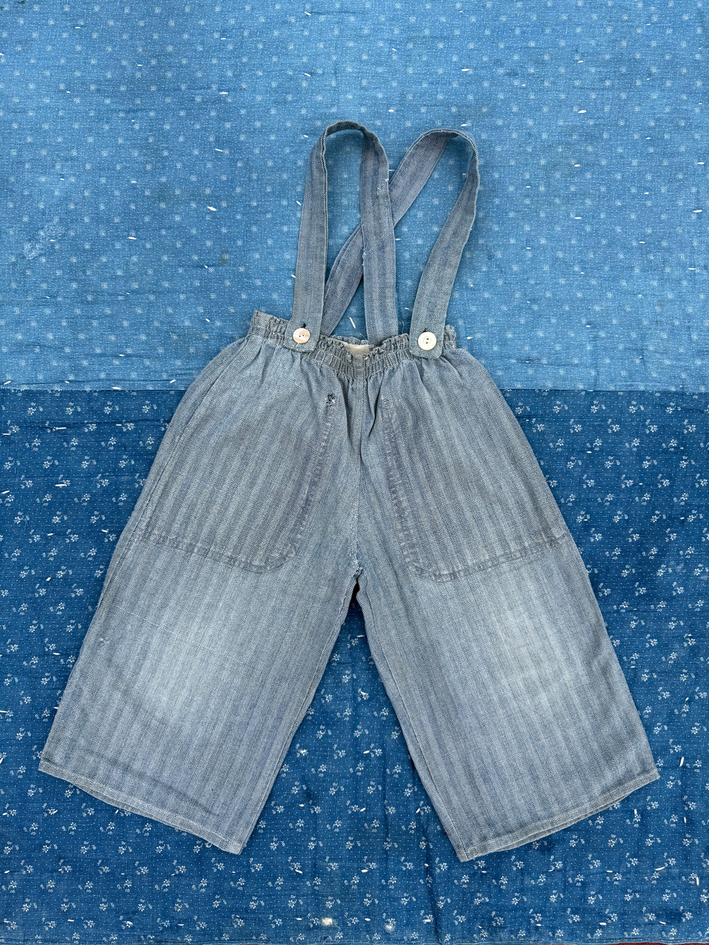 1940s chevron workwear overalls