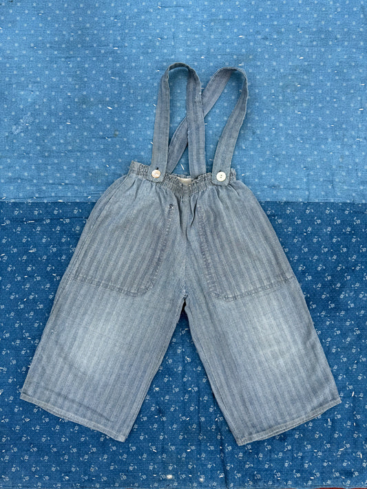 1940s chevron workwear overalls