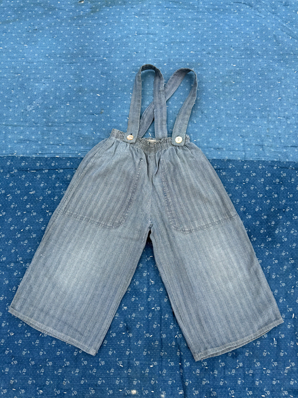 1940s chevron workwear overalls